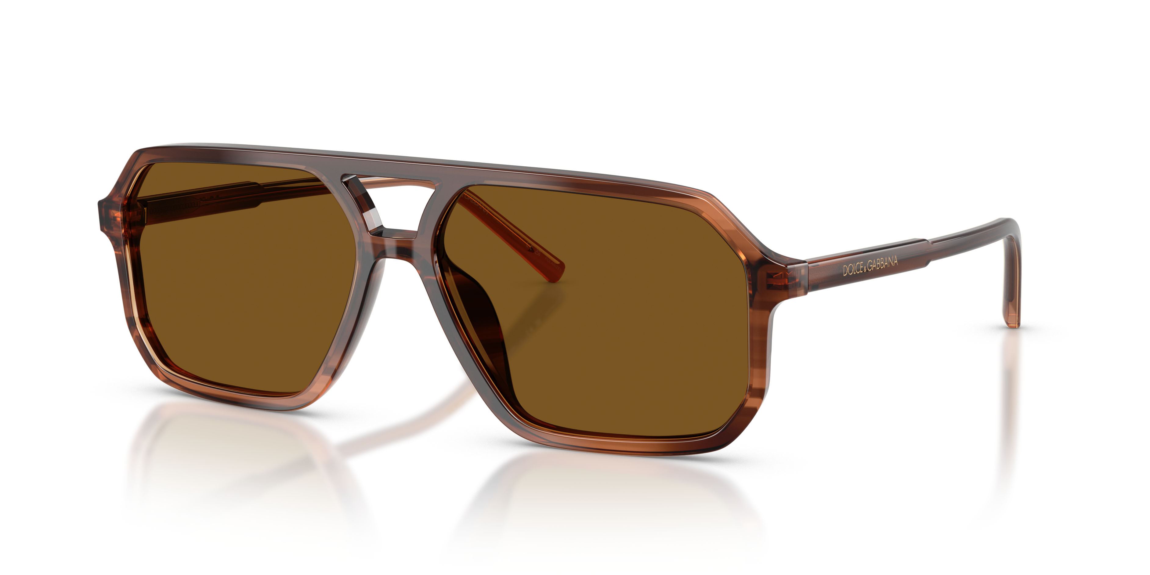 Dolce & Gabbana DG 4541 348183 Brown on striped brown Lenses