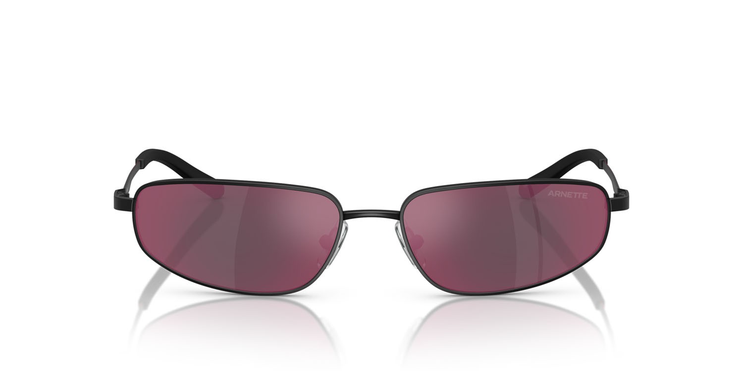 Sonnenbrillen Arnette Narro AN 3092 (771/6Q) farbe nero opaco form oval gläser arancione specchiato grigio / giallo