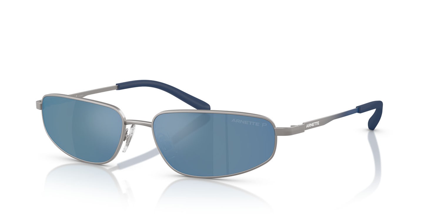 Sonnenbrillen Arnette Narro AN 3092 (772/22) farbe gunmetal opaco form oval gläser polarizzata grigio scuro specchiato blu marino
