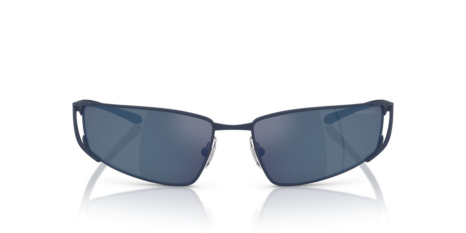 Sunglasses Arnette The Junction AN 3093 (749/55) color blu scuro opaco shape irregular lenses blu specchiato blu