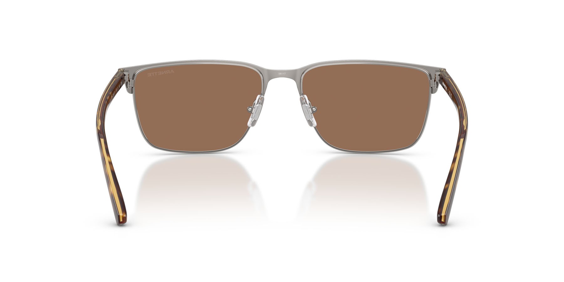 Sonnenbrillen Arnette Hampere AN 3094 (738/73) farbe gunmetal spazzolato form rechteckig gläser marrone scuro