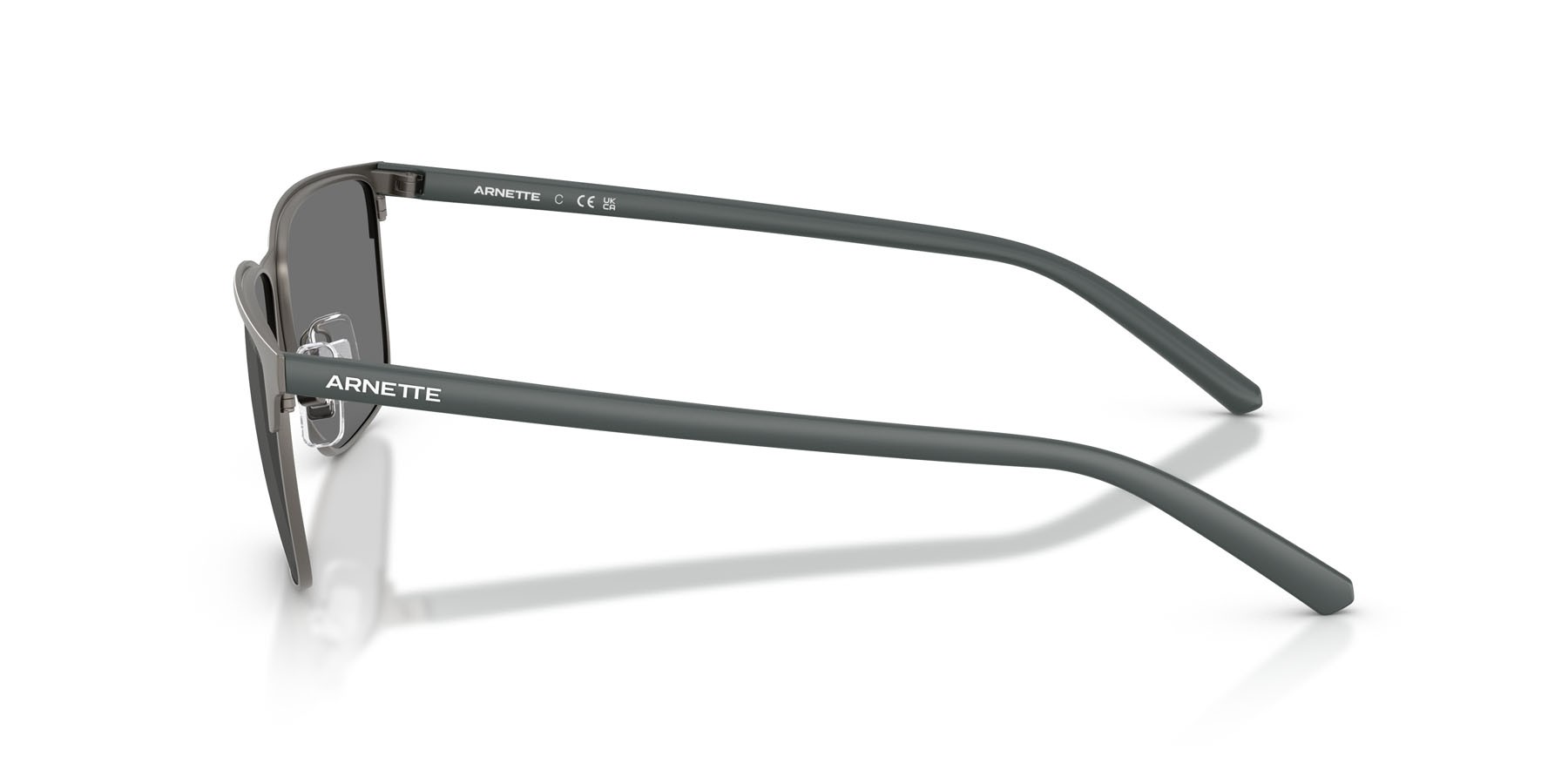 Sonnenbrillen Arnette Hampere AN 3094 (745/6G) farbe gunmetal opaco form rechteckig gläser grigio argento specchiato