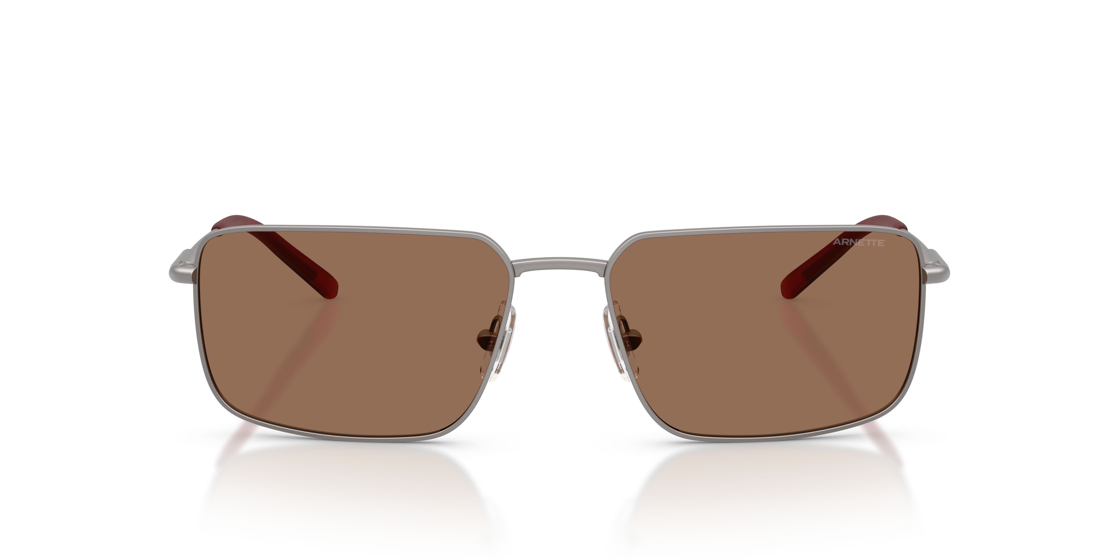 Sonnenbrillen Arnette AN 3095 (745/73) farbe gunmetal opaco form rechteckig gläser marrone scuro