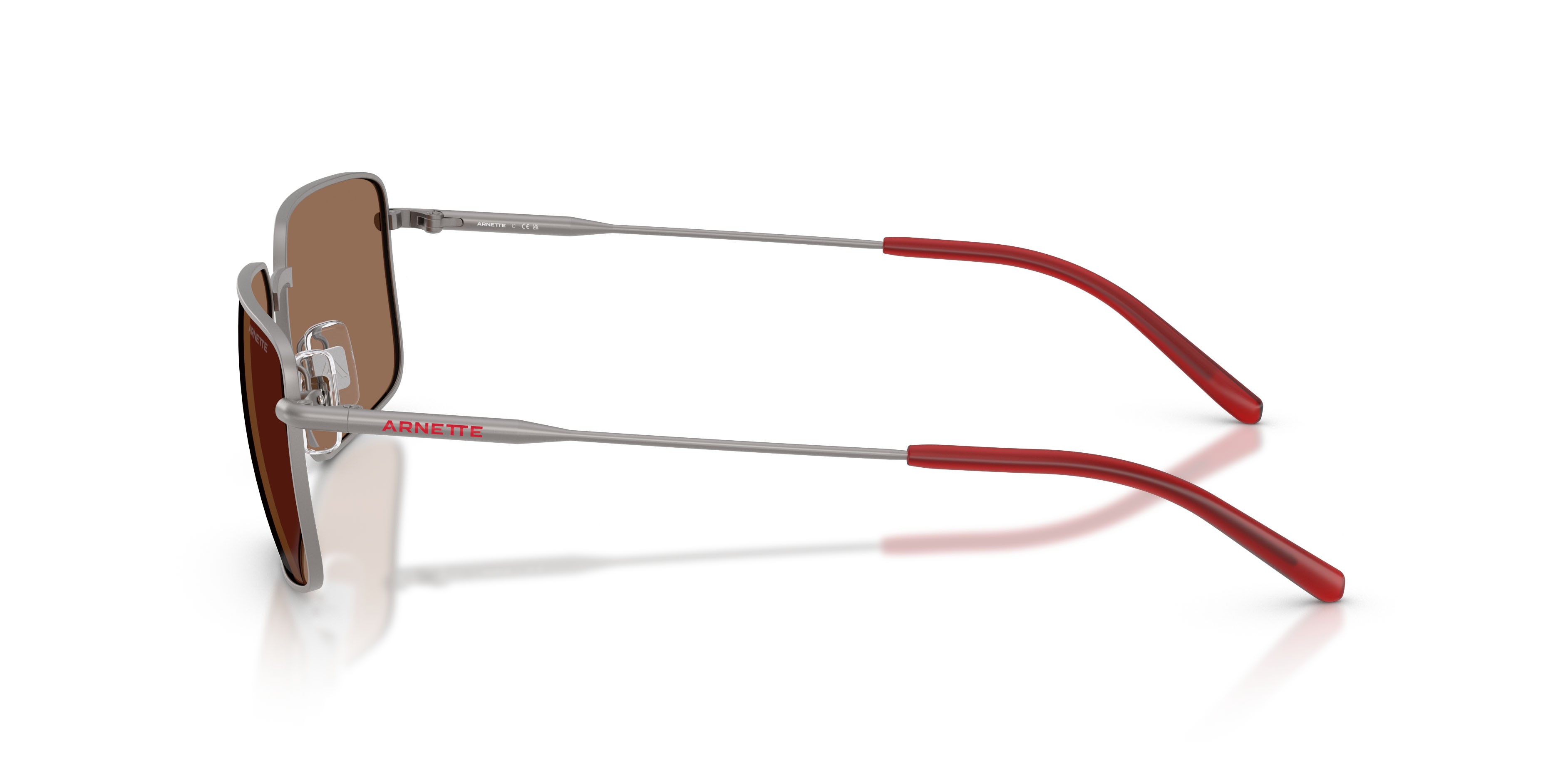 Sonnenbrillen Arnette AN 3095 (745/73) farbe gunmetal opaco form rechteckig gläser marrone scuro