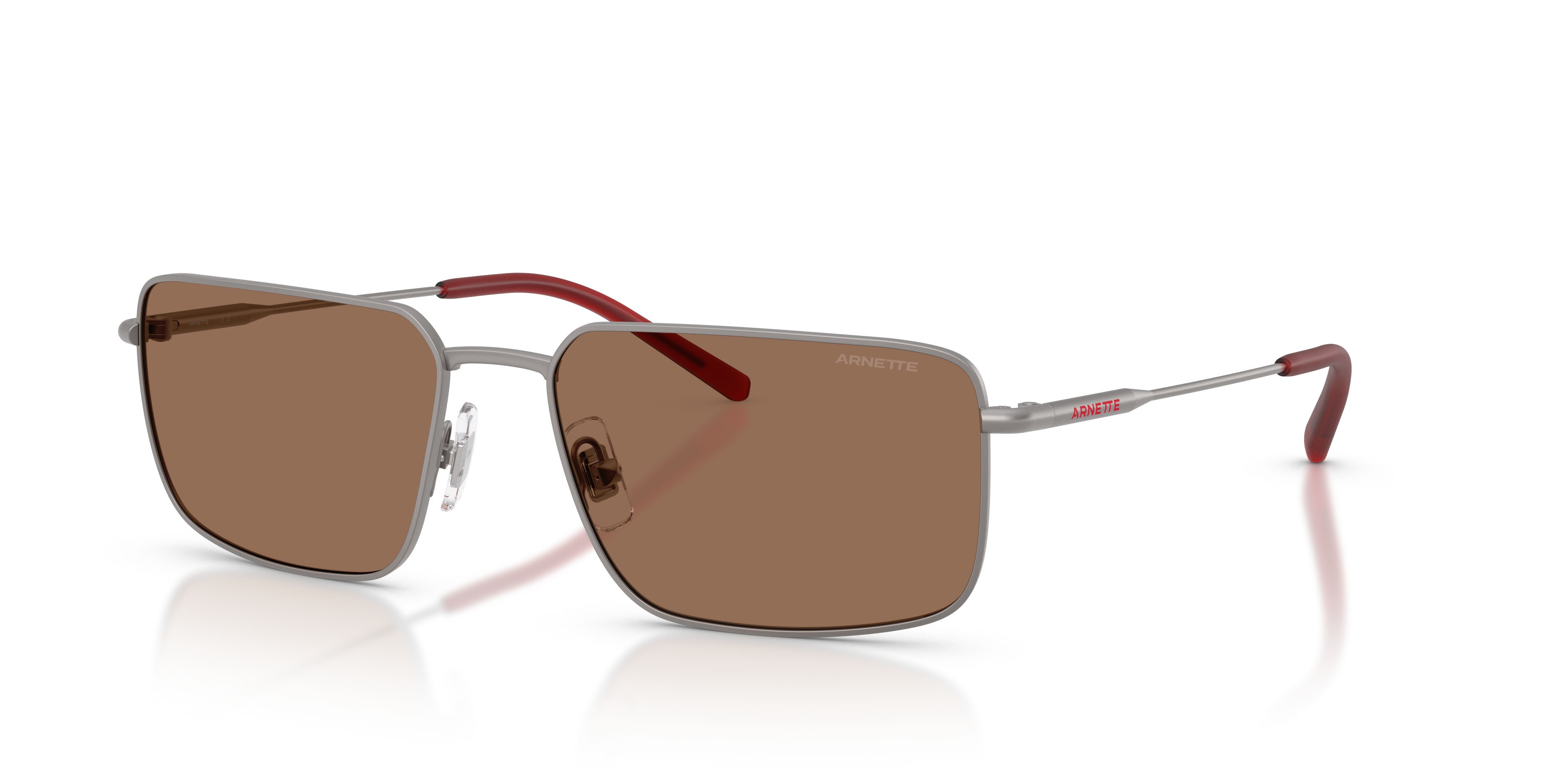 Sonnenbrillen Arnette AN 3095 (745/73) farbe gunmetal opaco form rechteckig gläser marrone scuro