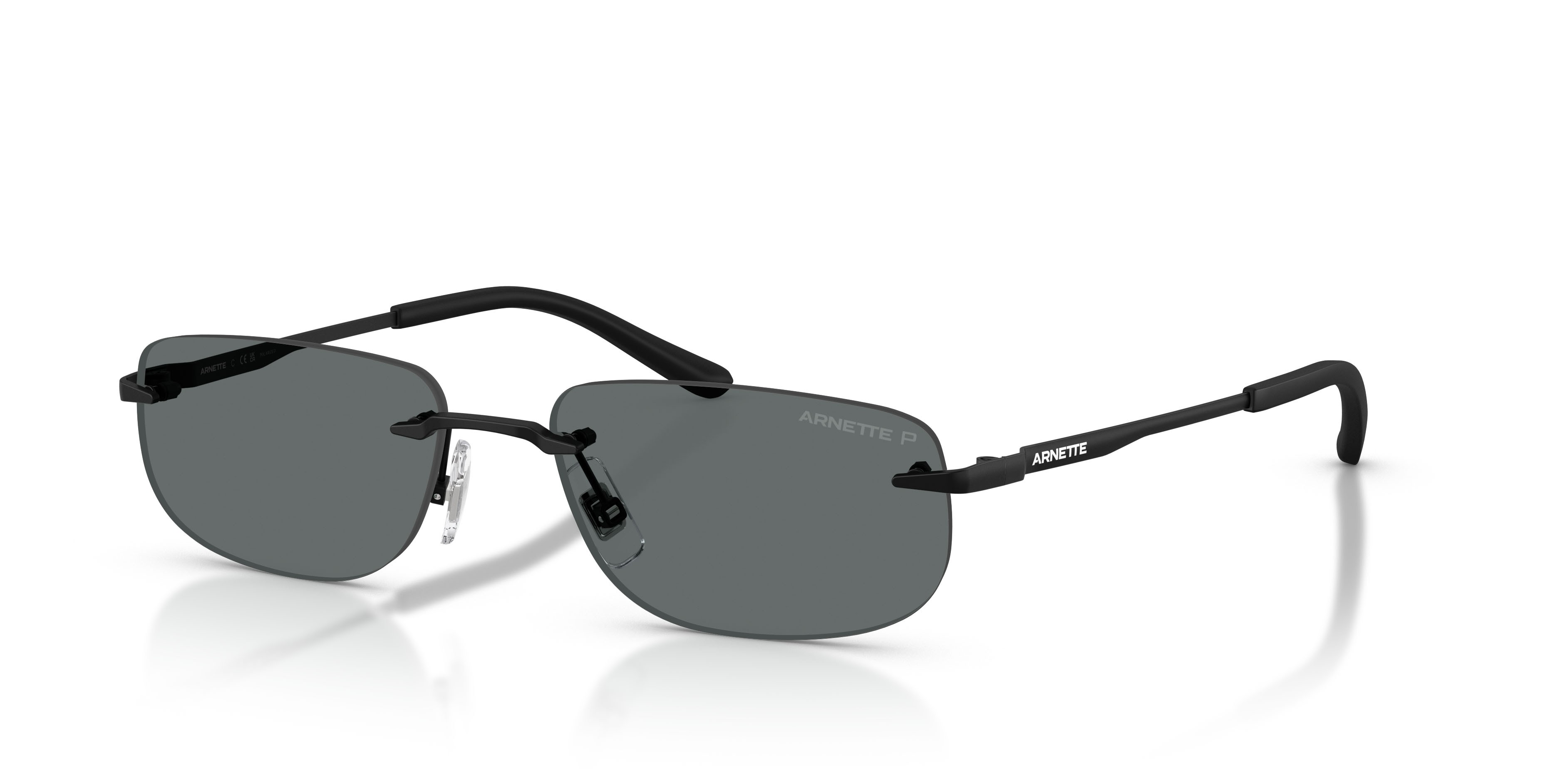 Sonnenbrillen Arnette AN 3096 (737/81) farbe nero opaco form oval gläser polarized grigio scuro