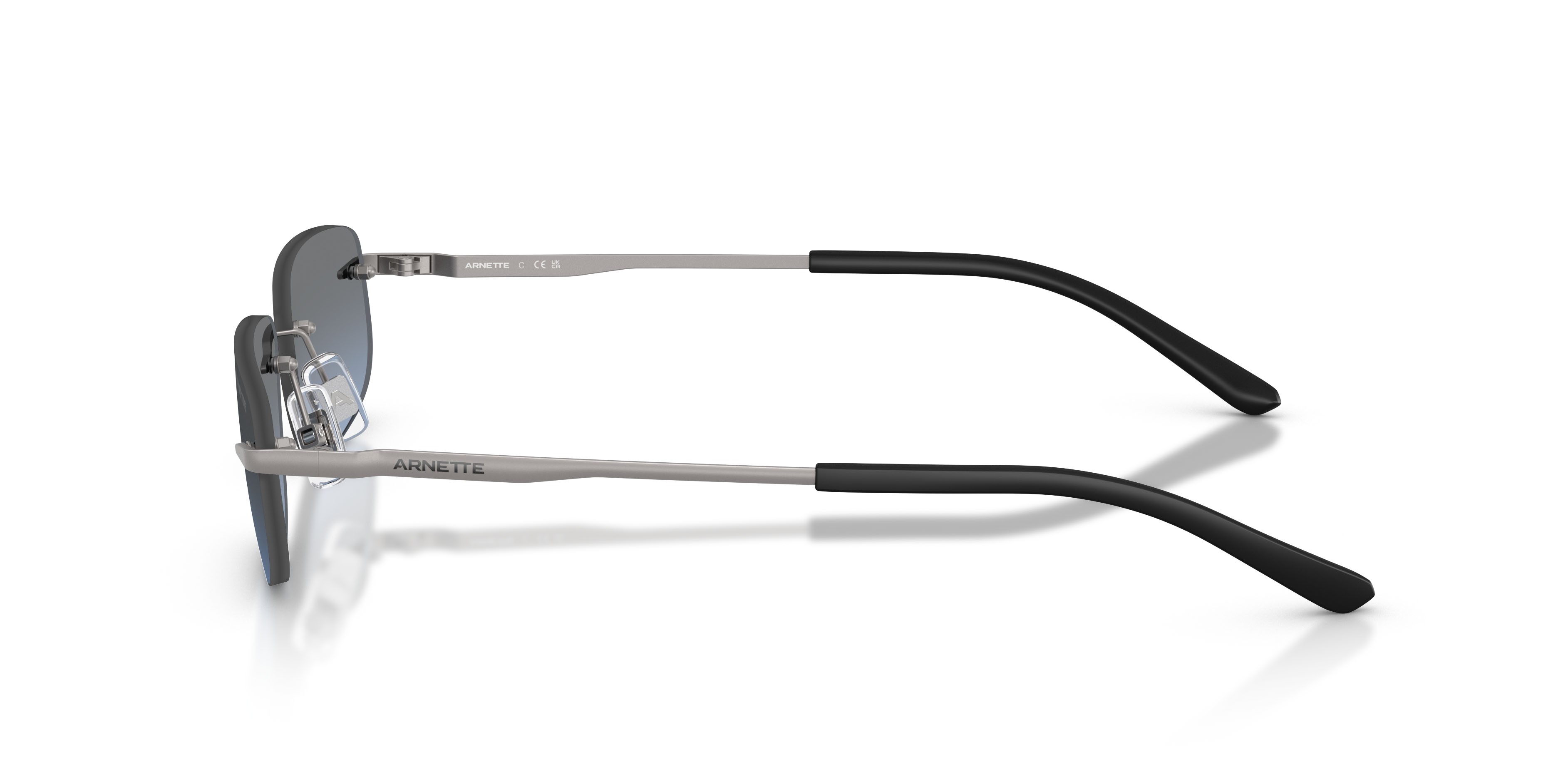 Sonnenbrillen Arnette AN 3096 (745/8F) farbe gunmetal opaco form oval gläser blu sfumato grigio