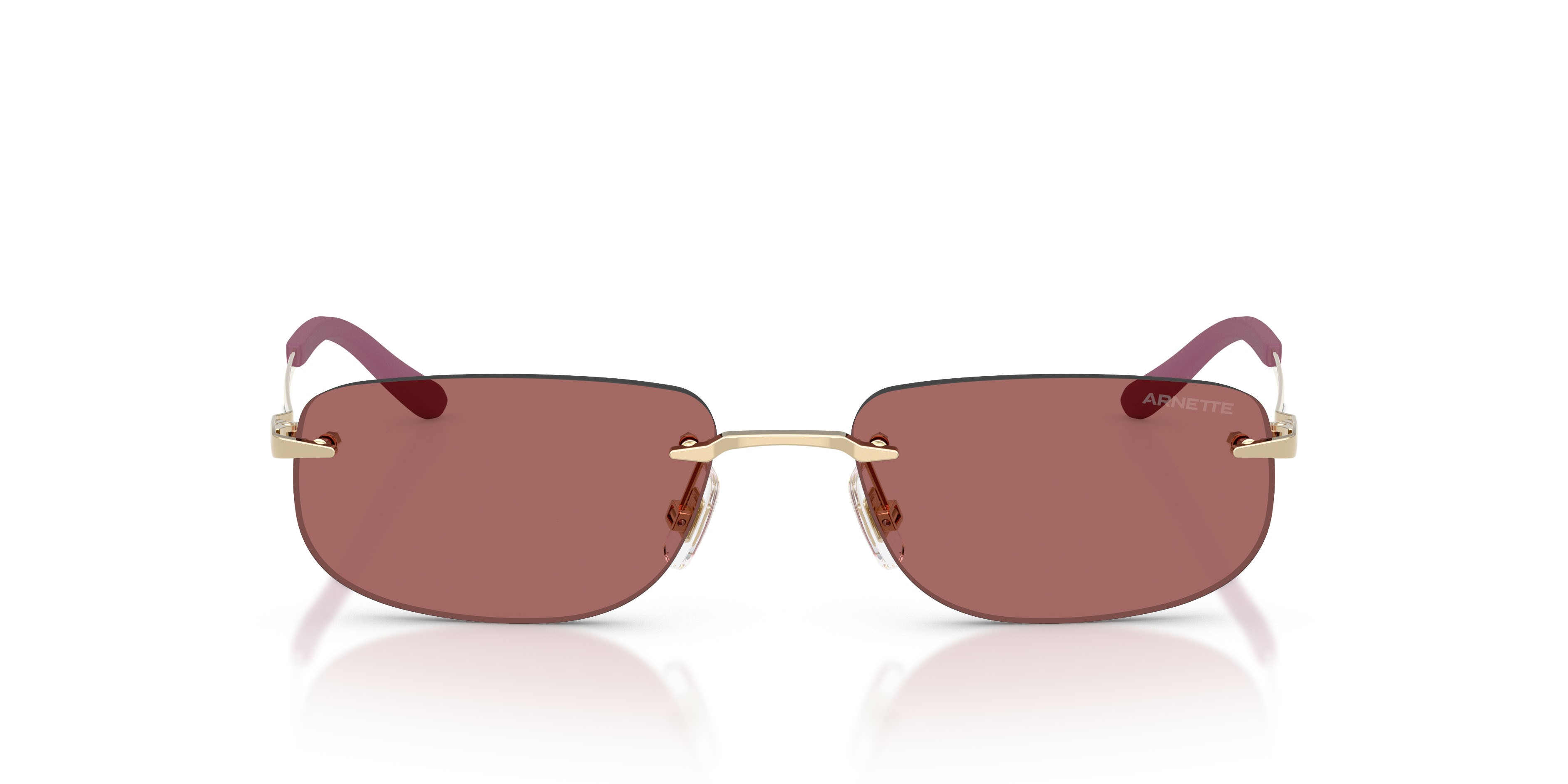 Sunglasses Arnette AN 3096 (748/69) color oro chiaro shape oval lenses violetto scuro