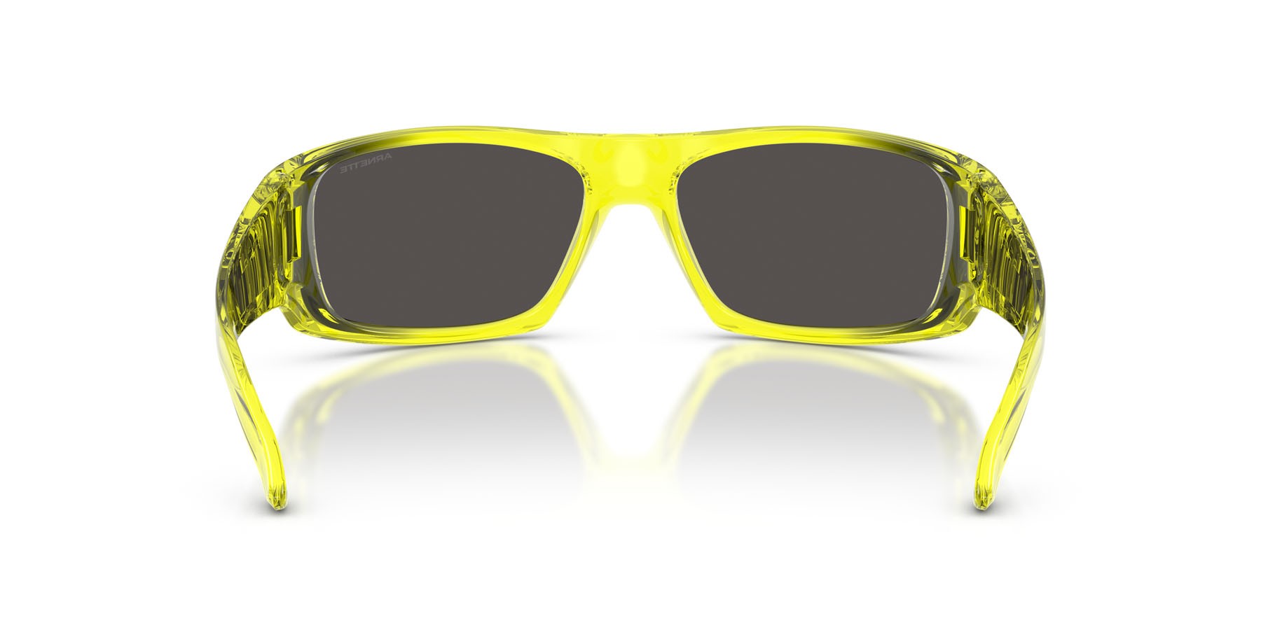 Sonnenbrillen Arnette Hot Shot AN 4182 (302387) farbe giallo trasparente form rechteckig gläser grigio scuro