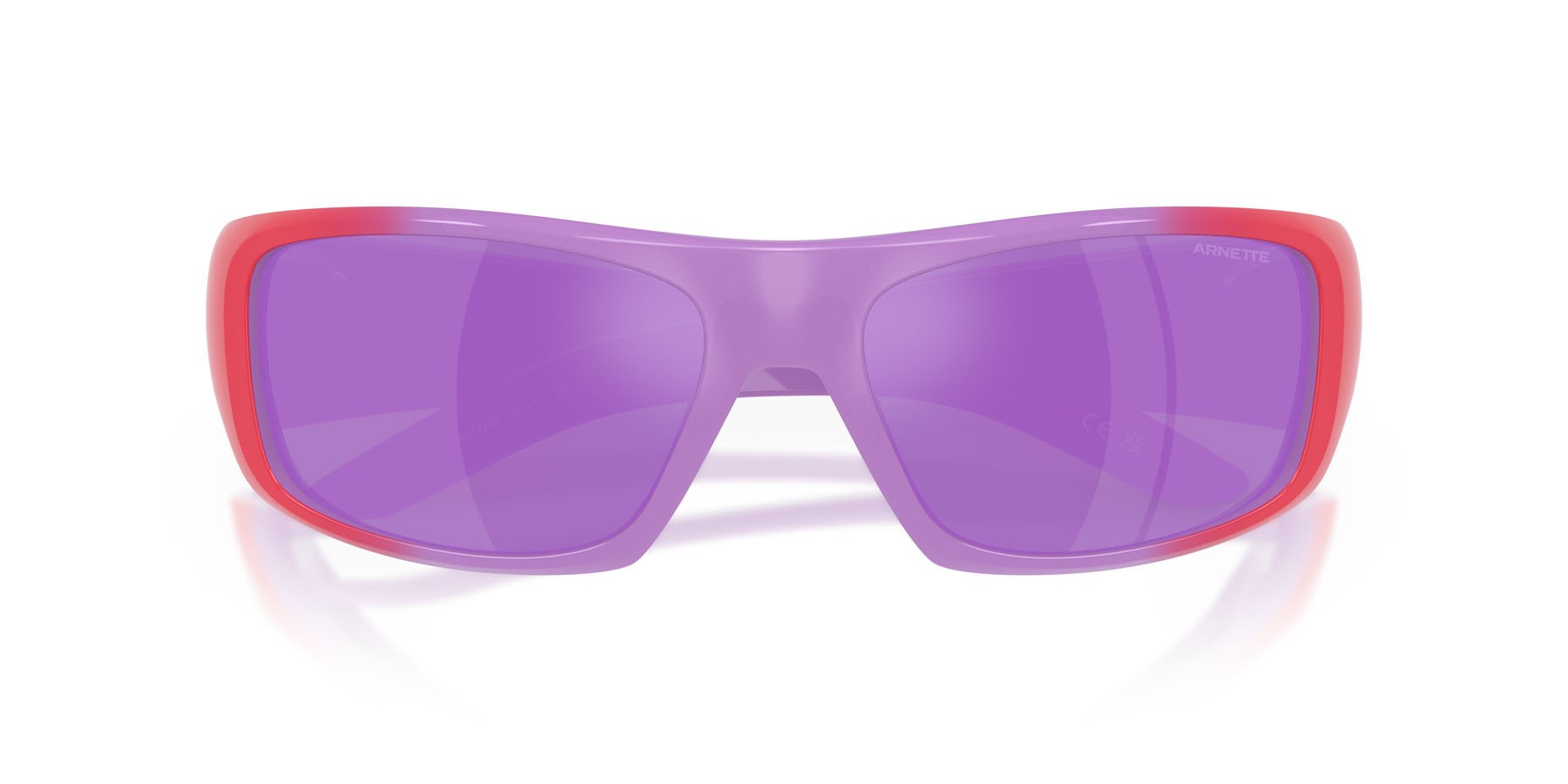 Sonnenbrillen Arnette Hot Shot AN 4182 (30244V) farbe ciliegia sfumato lilla form rechteckig gläser viola specchiato grigio