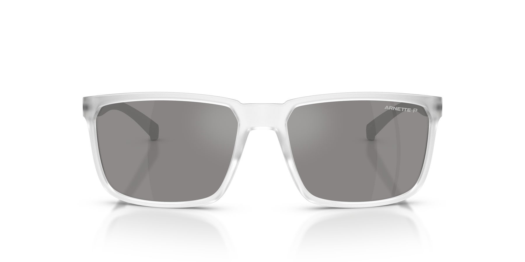 Sonnenbrillen Arnette Stripe AN 4251 (2761Z3) farbe cristallo opaco form rechteckig gläser grey mirror silver 80 polarized