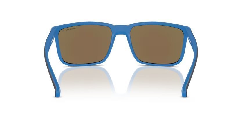 Sonnenbrillen Arnette Stripe AN 4251 (286422) farbe blu opaco su azzurro form rechteckig gläser polarizzata grigio scuro specchiato blu marino