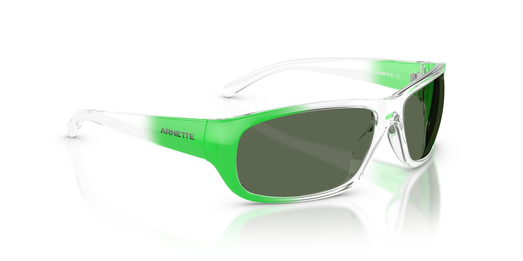 Sonnenbrillen Arnette Uka-uka AN 4290 (301871) farbe crystal sfumato verde form rechteckig gläser verde scuro