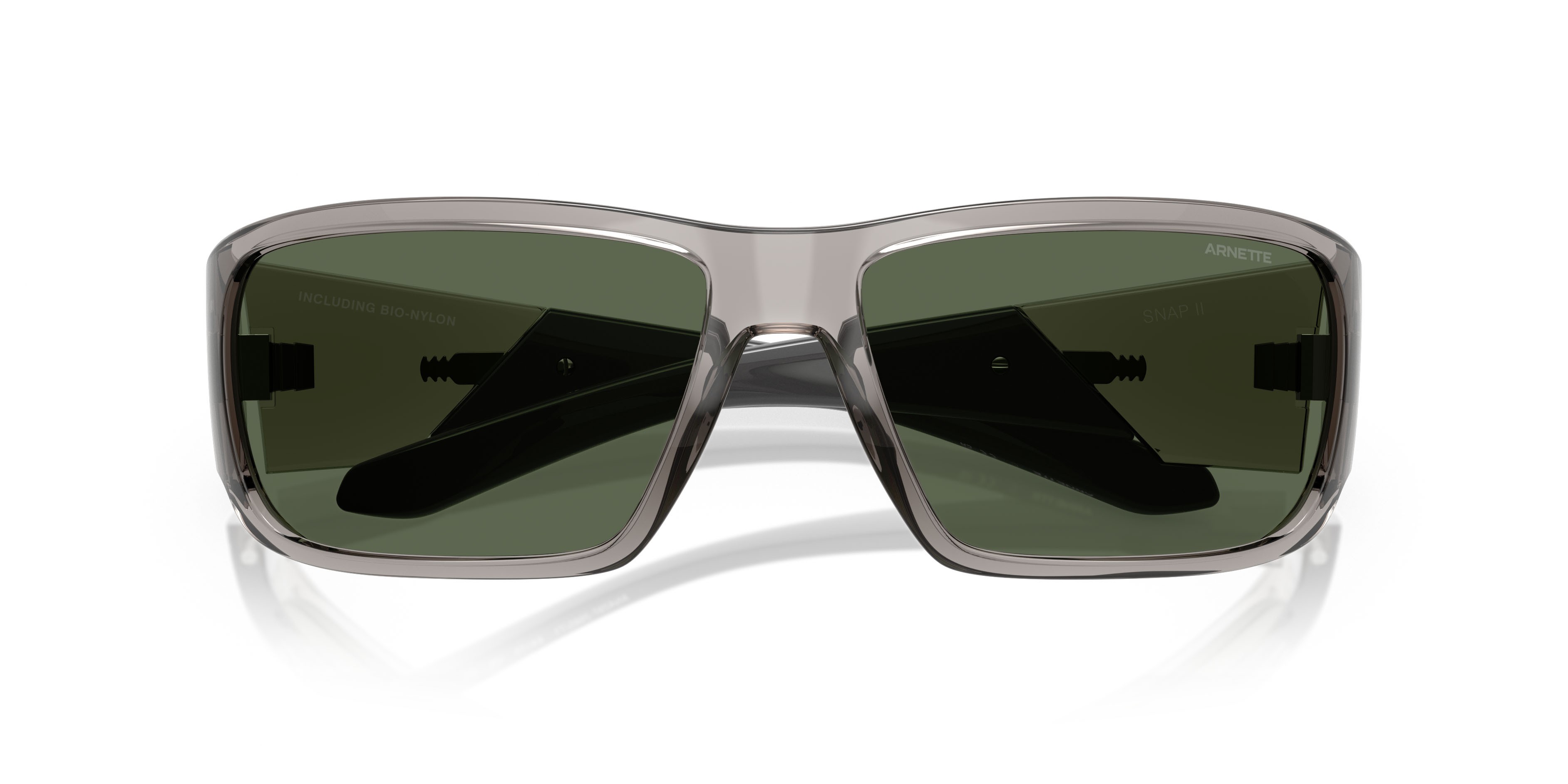 Sonnenbrillen Arnette Snap II AN 4297 (266571) farbe grigio trasparente form rechteckig gläser verde scuro
