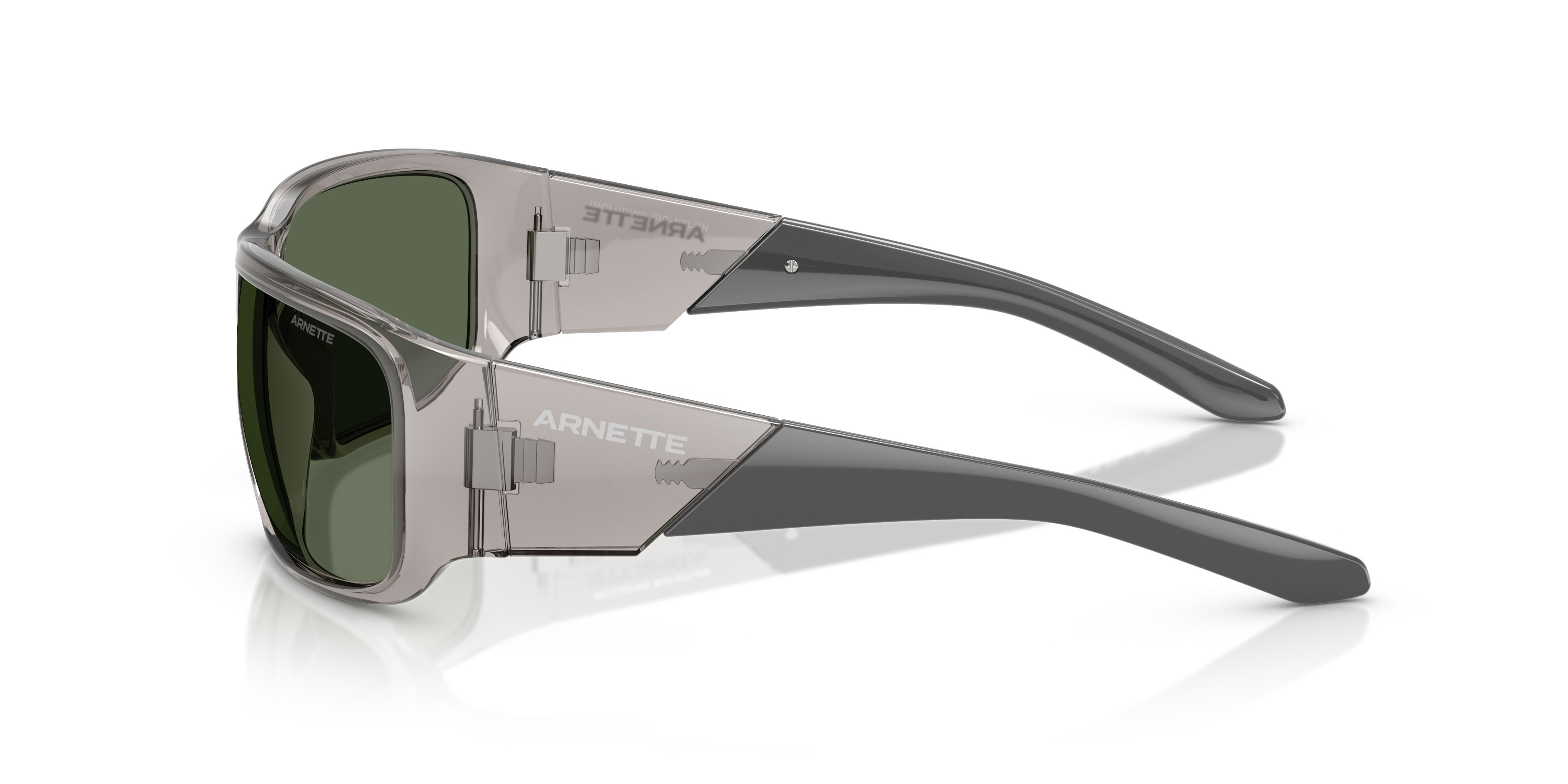Sonnenbrillen Arnette Snap II AN 4297 (266571) farbe grigio trasparente form rechteckig gläser verde scuro