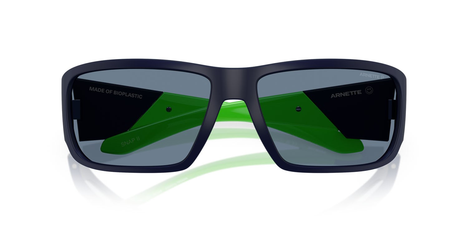 Sonnenbrillen Arnette Snap II AN 4297 (27592V) farbe blu scuro opaco form rechteckig gläser polarizzata blu scuro