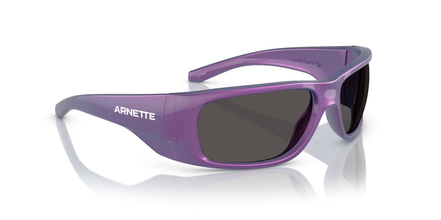 Sonnenbrillen Arnette Flipside AN 4345 (296287) farbe bordeaux metallizzato form quadratisch gläser grigio scuro