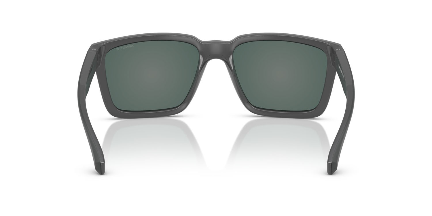 Sonnenbrillen Arnette Plot Twist AN 4346 (28706Q) farbe top grigio medio opaco/lucido form quadratisch gläser arancione specchiato grigio / giallo