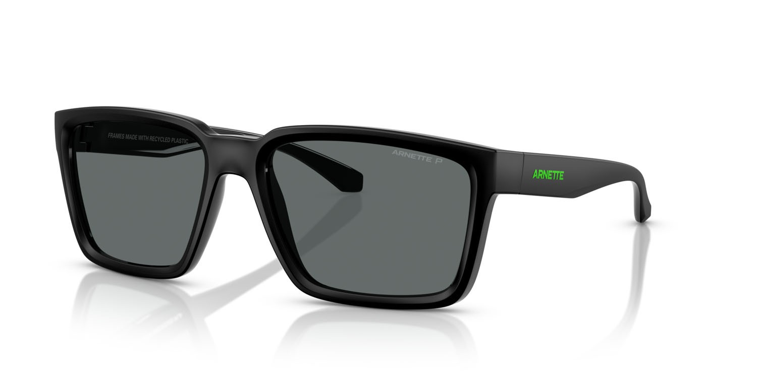 Sonnenbrillen Arnette Plot Twist AN 4346 (290081) farbe top nero opaco/lucido form quadratisch gläser polar grigia