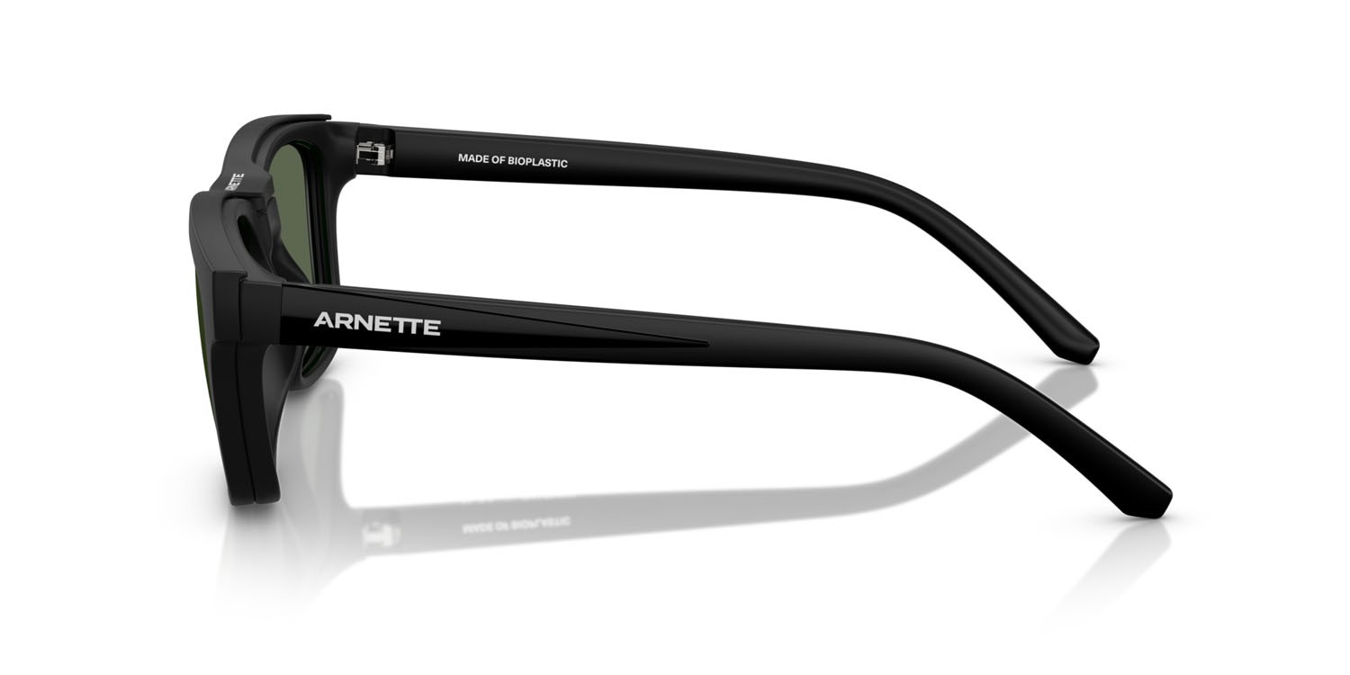 Sunglasses Arnette Turbine AN 4347U (27581W) color nero opaco shape square lenses trasparente