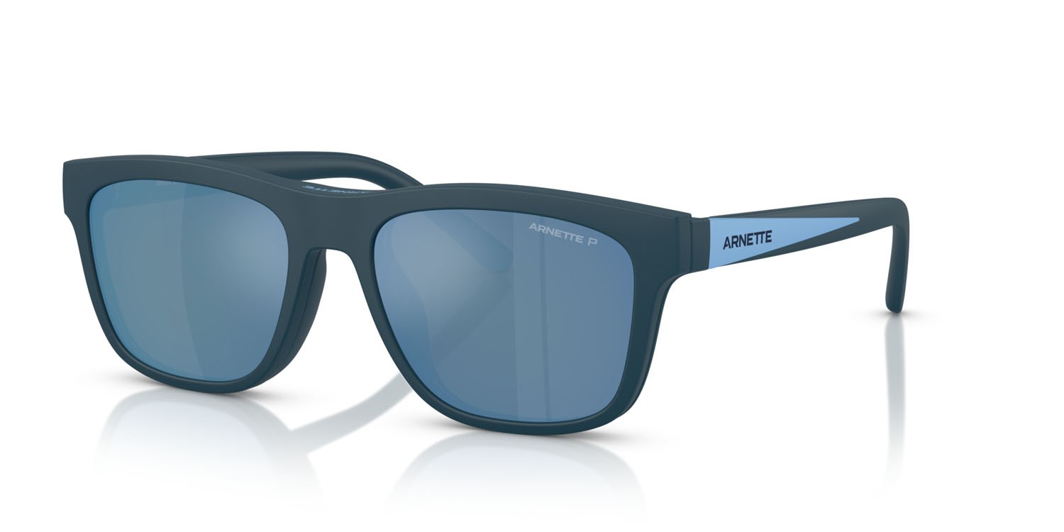 Sunglasses Arnette Turbine AN 4347U (27821W) color blu opaco shape square lenses trasparente