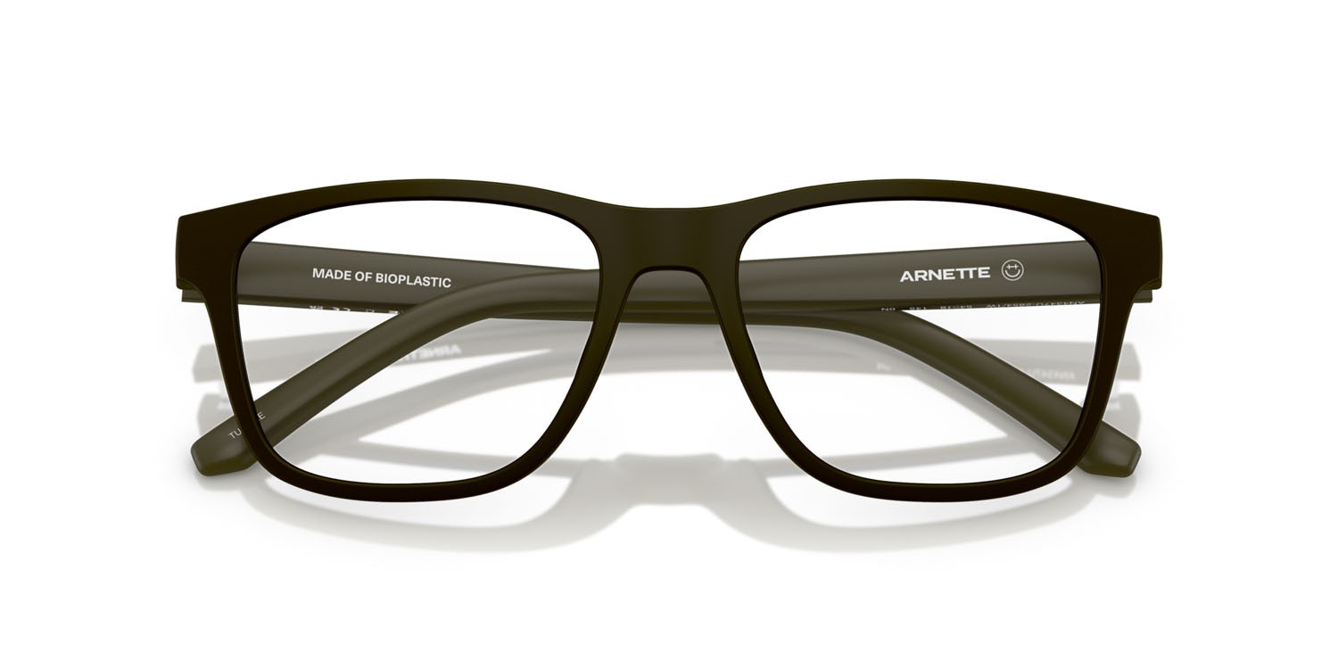 Sonnenbrillen Arnette Turbine AN 4347U (28541W) farbe verde militare opaco form quadratisch gläser trasparente