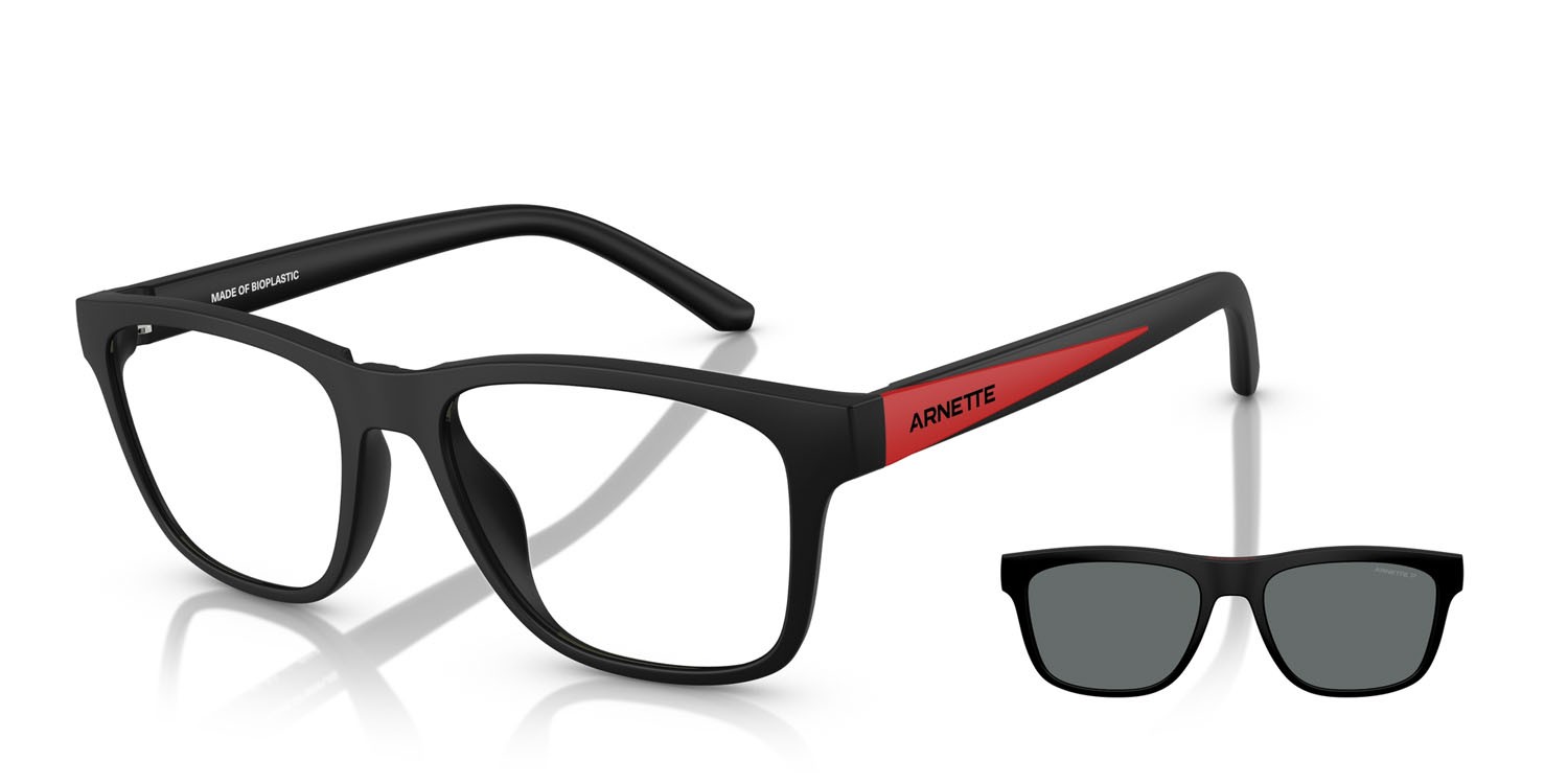 Sunglasses Arnette Turbine AN 4347U (29661W) color nero opaco shape square lenses trasparente