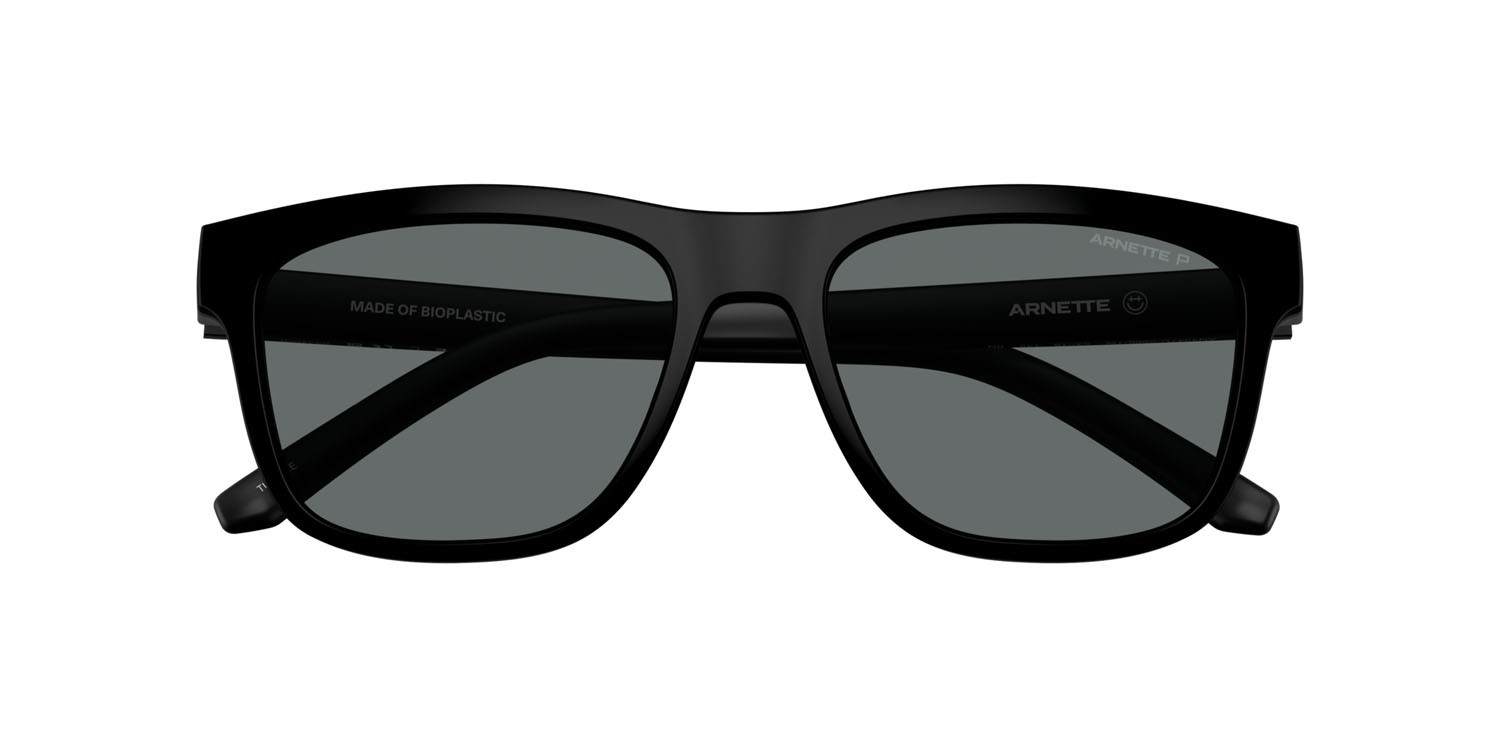 Sunglasses Arnette Turbine AN 4347U (29661W) color nero opaco shape square lenses trasparente