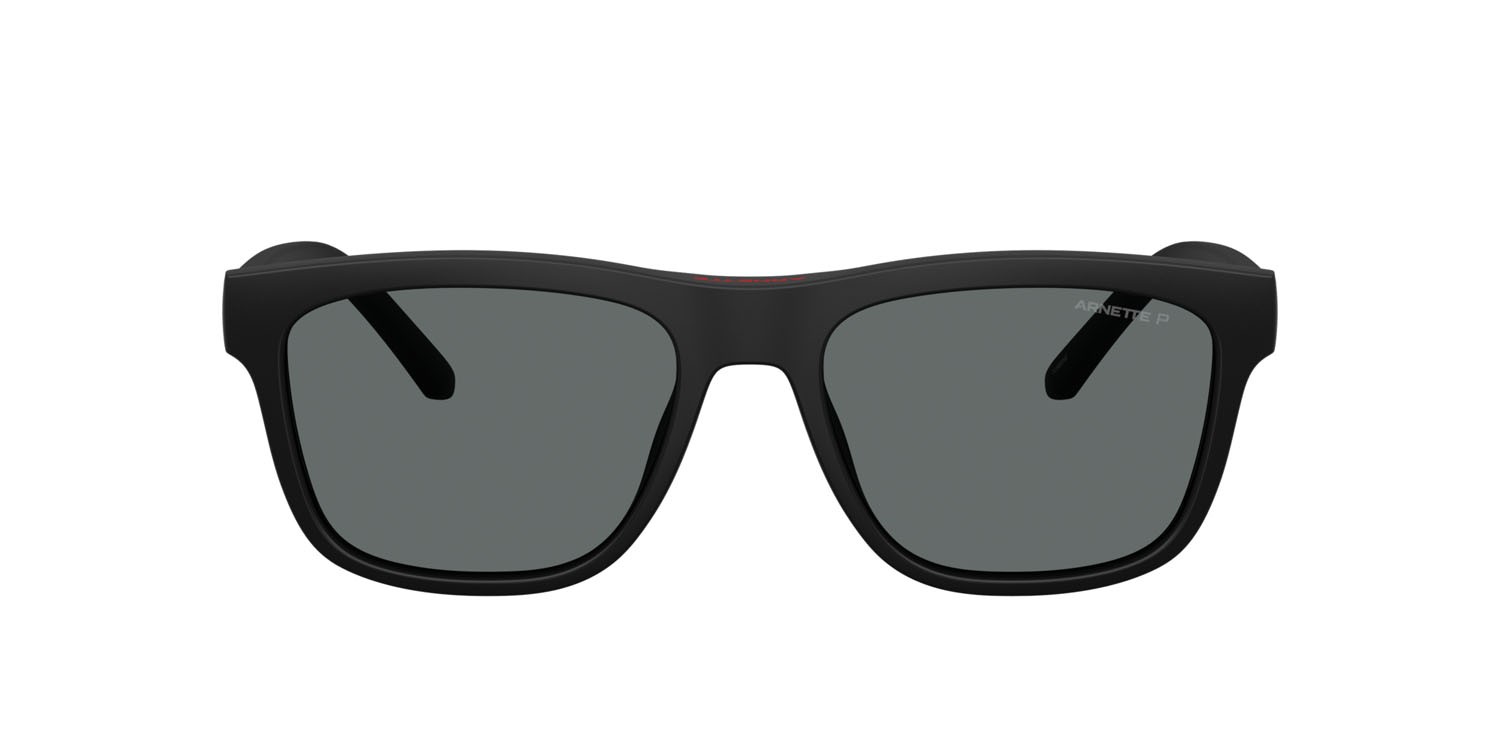 Sunglasses Arnette Turbine AN 4347U (29661W) color nero opaco shape square lenses trasparente