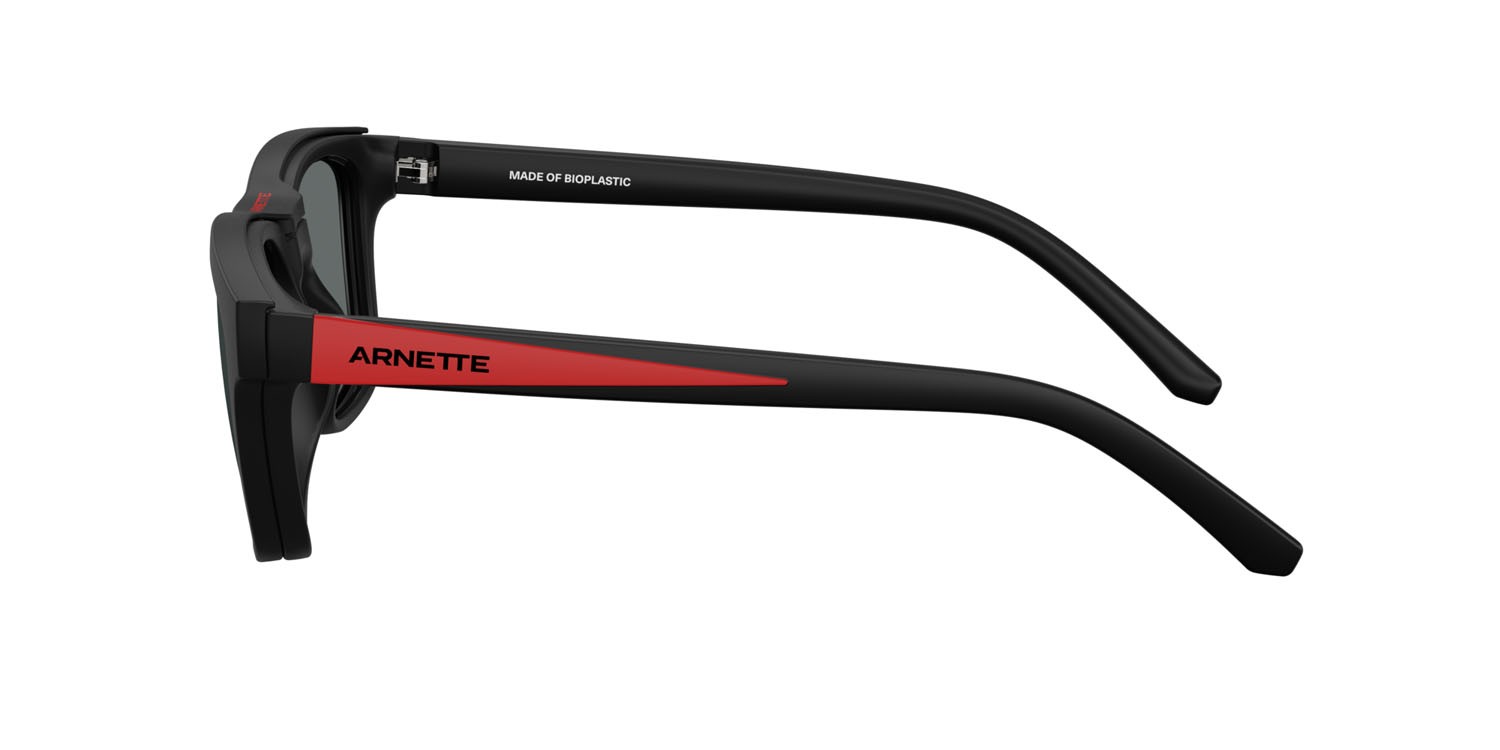 Sunglasses Arnette Turbine AN 4347U (29661W) color nero opaco shape square lenses trasparente