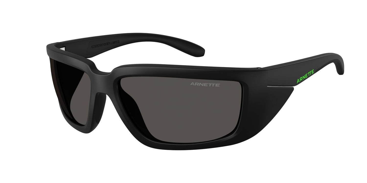 Sonnenbrillen Arnette Taggit AN 4355 (275887) farbe nero opaco/nero effetto gommato form quadratisch gläser grigio scuro