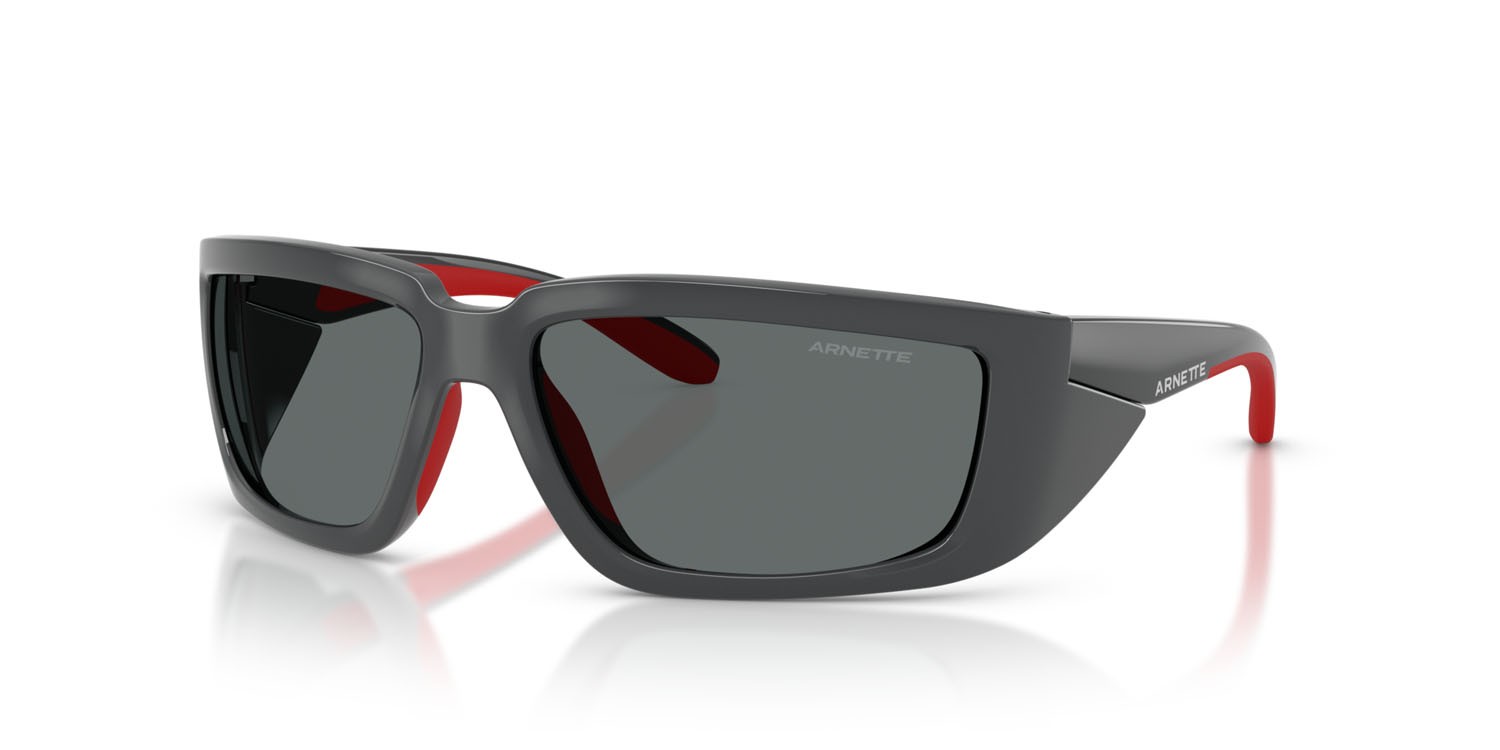 Sonnenbrillen Arnette Taggit AN 4355 (284181) farbe grigio scuro/gomma rossa form quadratisch gläser polar grigio scuro