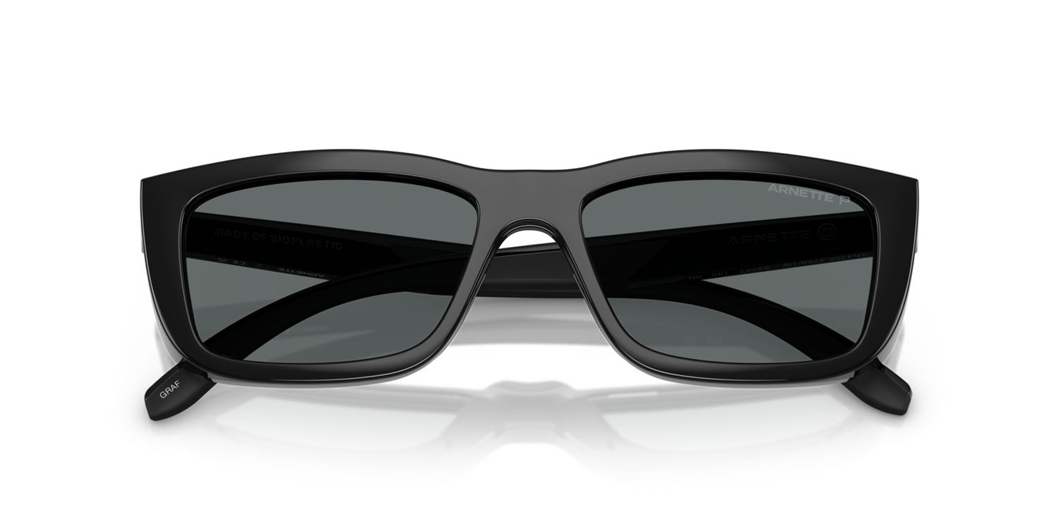 Sonnenbrillen Arnette Graf AN 4356 (27581W) farbe nero/gomma nera form rechteckig gläser lente demo