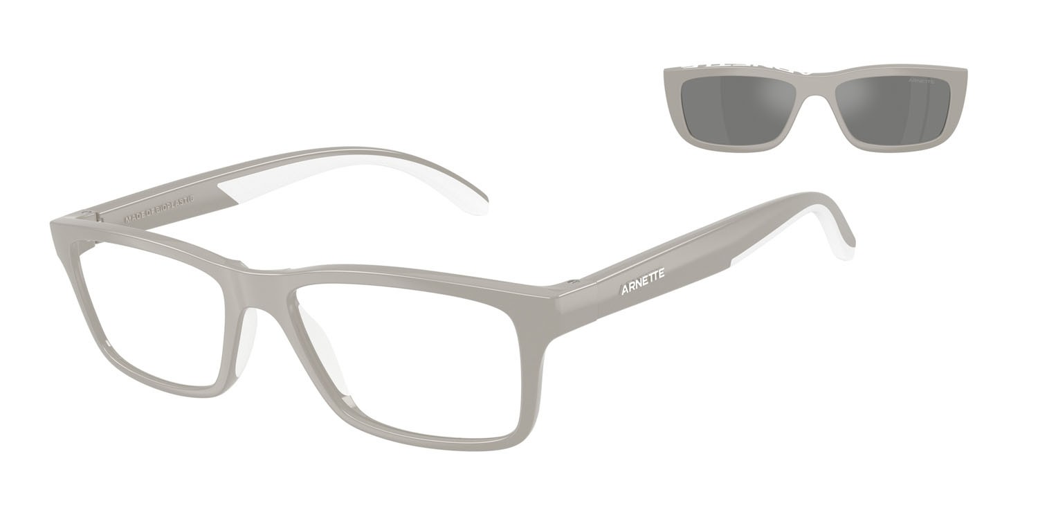 Sonnenbrillen Arnette Graf AN 4356 (29871W) farbe grigio chiaro/bianco gommato form rechteckig gläser lente demo
