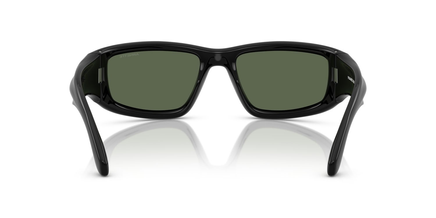 Sunglasses Arnette Zyme AN 4358 (290071) color nero shape square lenses verde scuro