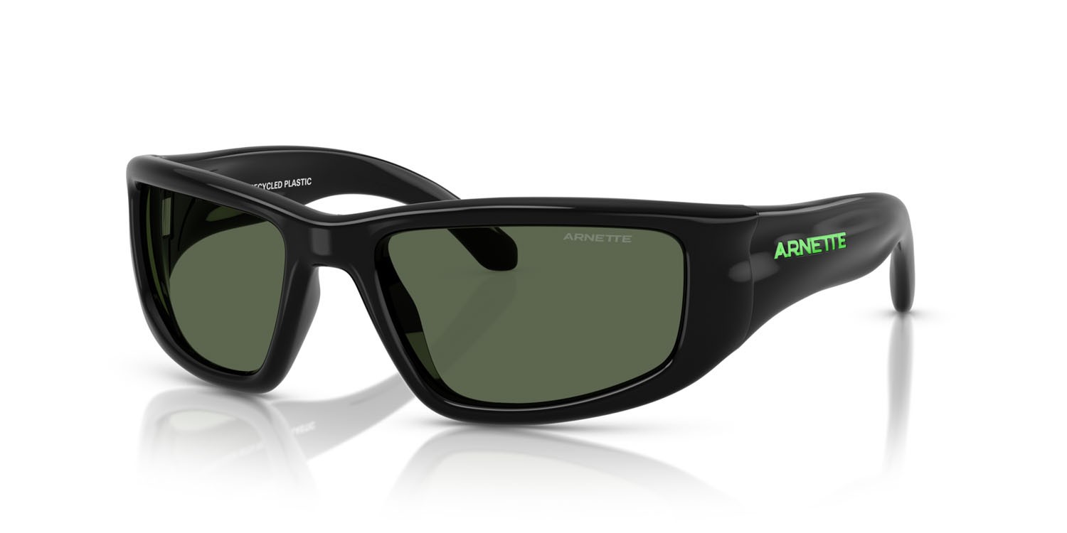 Sunglasses Arnette Zyme AN 4358 (290071) color nero shape square lenses verde scuro