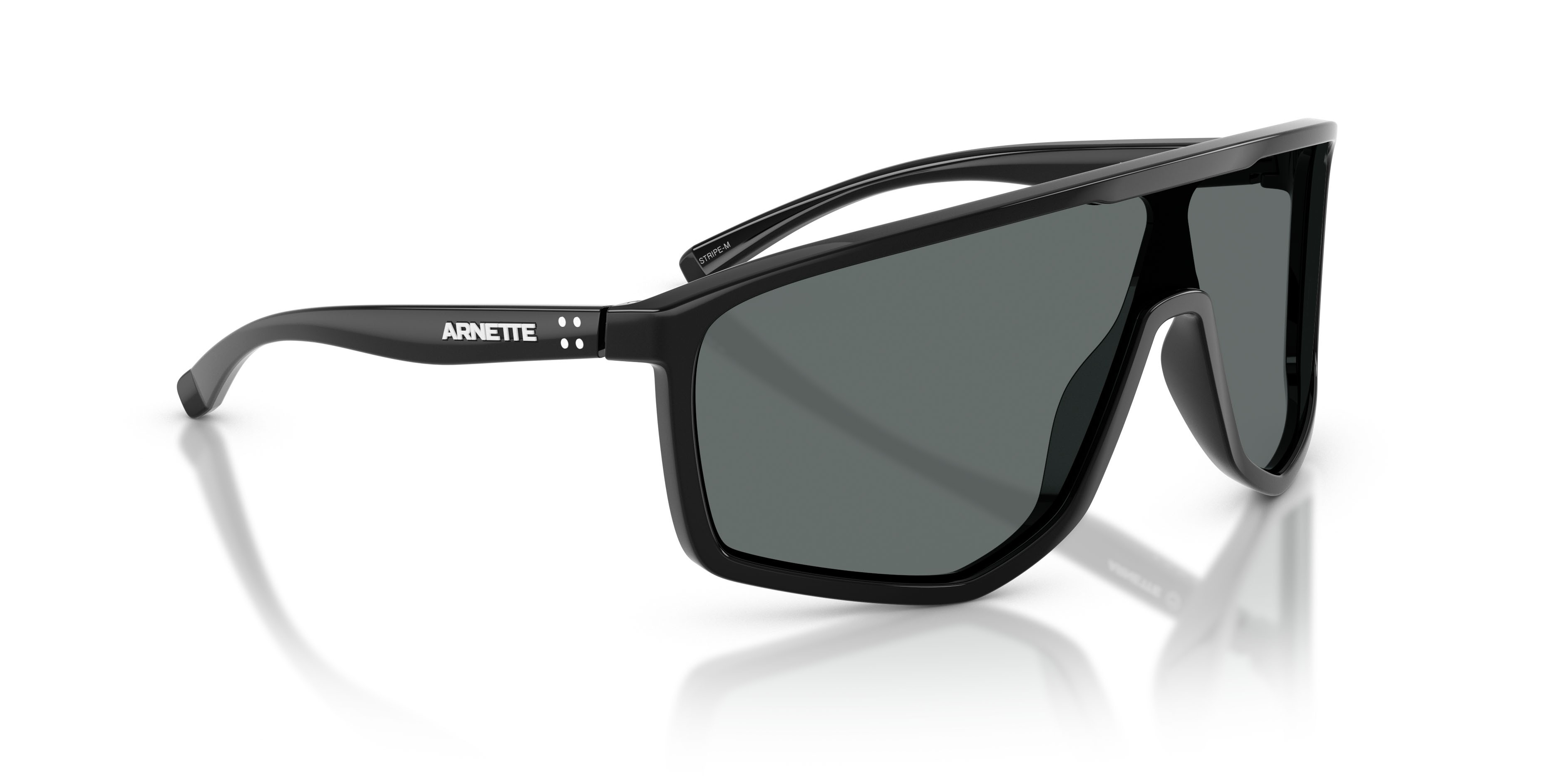Sonnenbrillen Arnette Stripe-m AN 4360 (290081) farbe nero riciclato form quadratisch gläser polarized grigio scuro