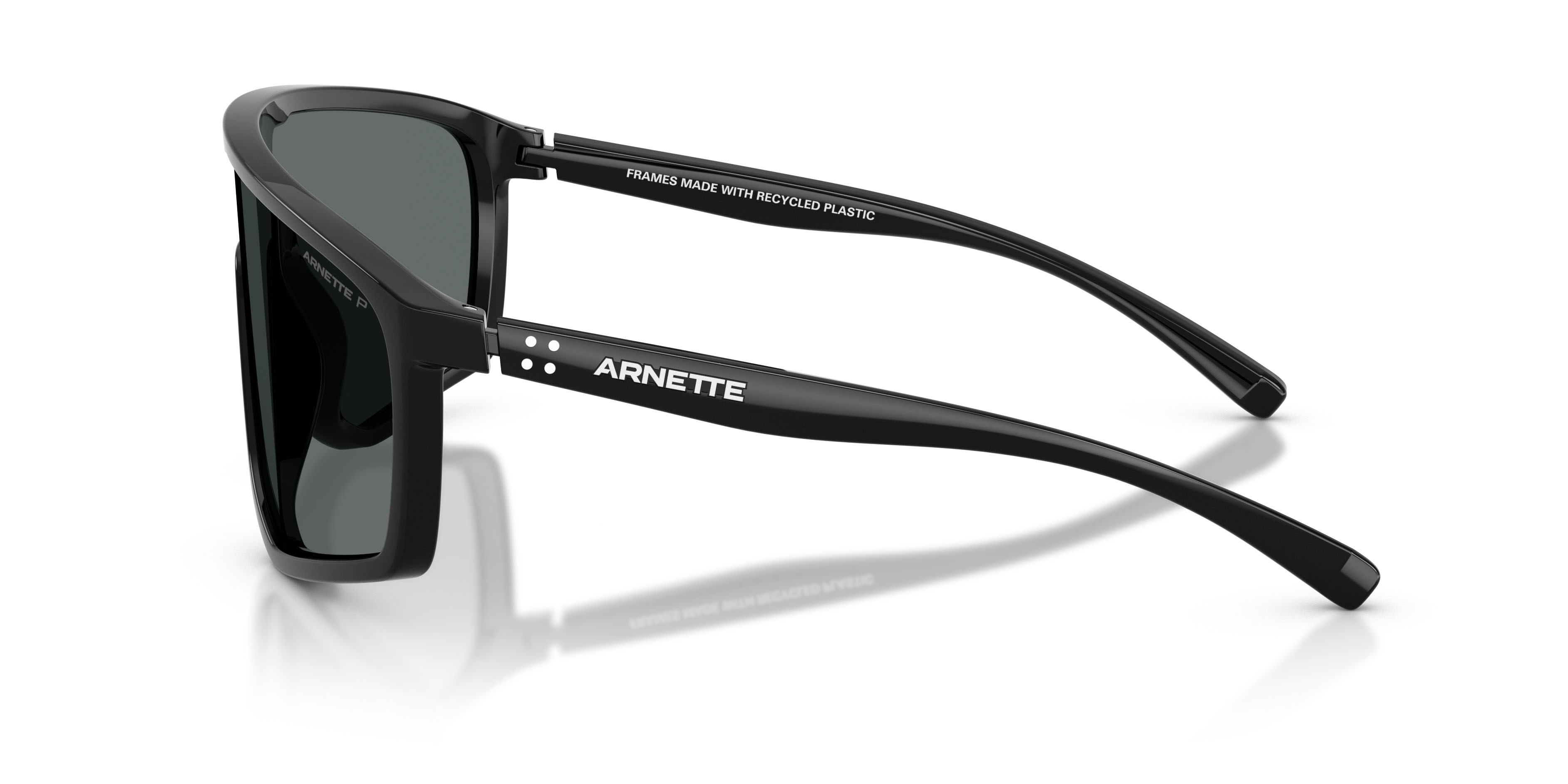 Sonnenbrillen Arnette Stripe-m AN 4360 (290081) farbe nero riciclato form quadratisch gläser polarized grigio scuro