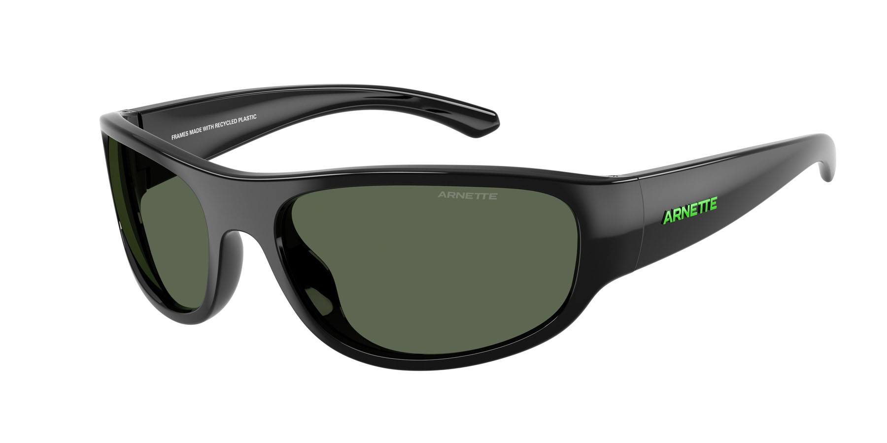 Sonnenbrillen Arnette Gondo AN 4361 (290071) farbe nero riciclato form quadratisch gläser verde scuro