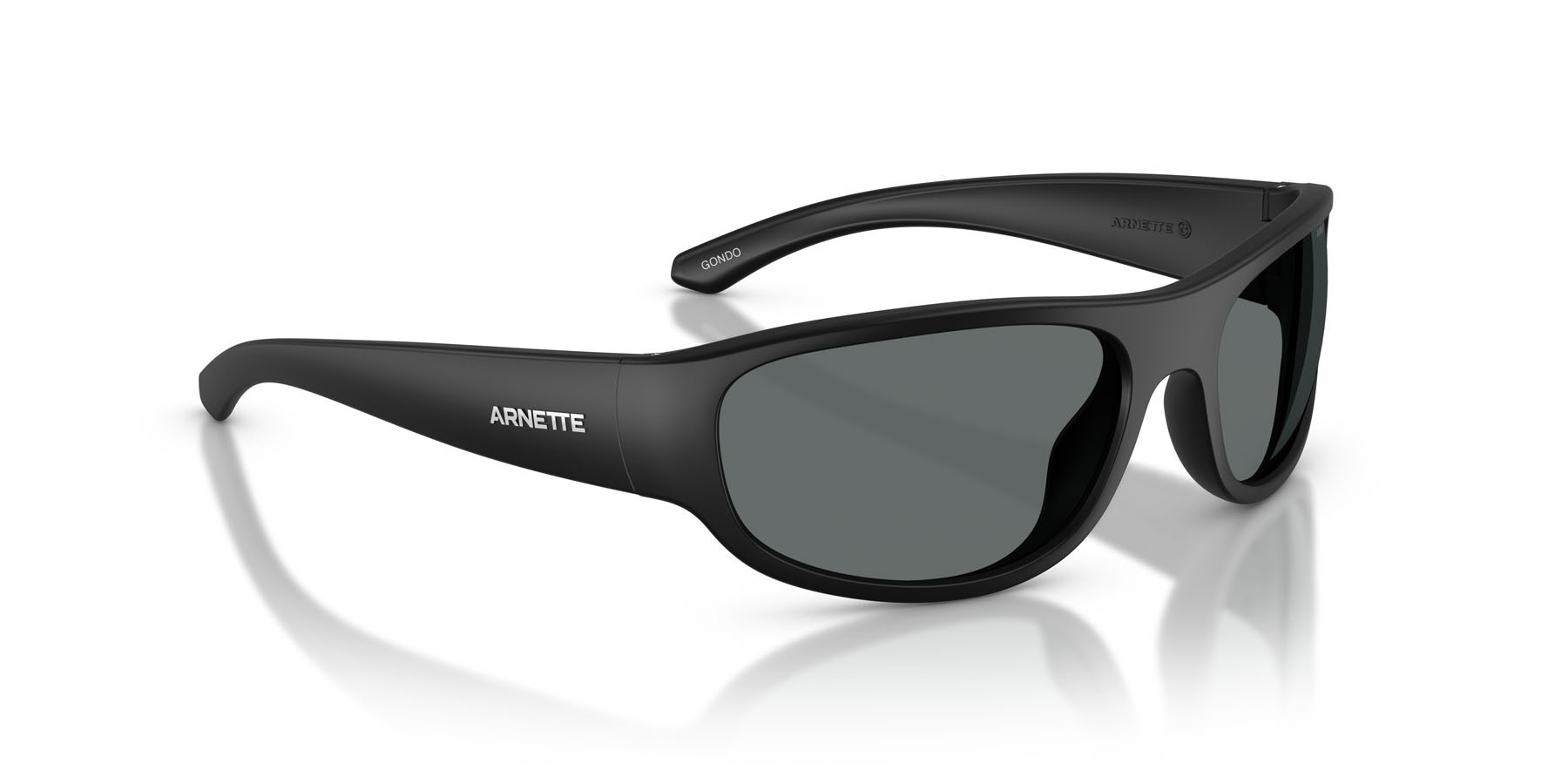 Sonnenbrillen Arnette Gondo AN 4361 (290081) farbe nero riciclato form quadratisch gläser polarized grigio scuro