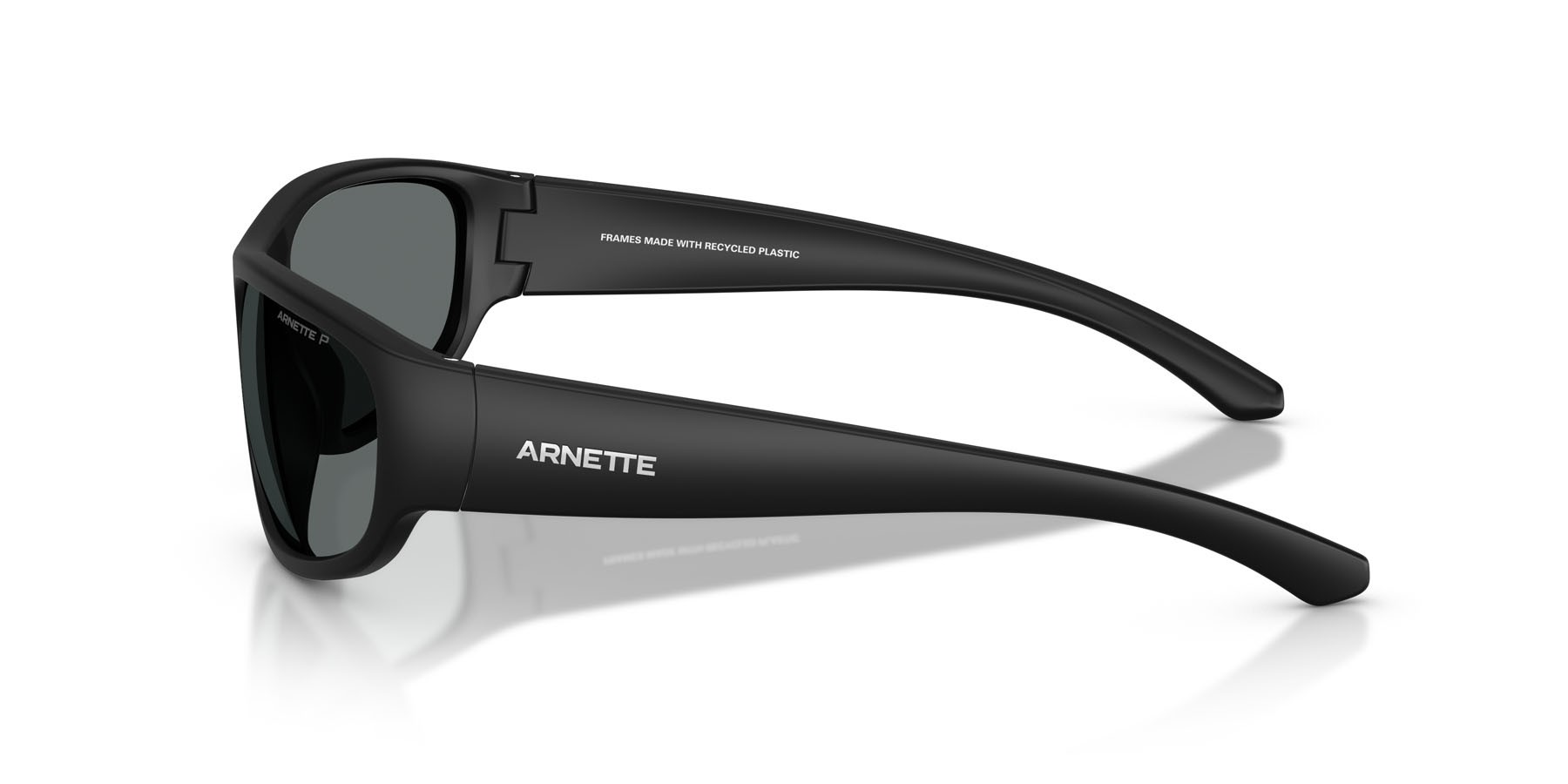 Sonnenbrillen Arnette Gondo AN 4361 (290081) farbe nero riciclato form quadratisch gläser polarized grigio scuro