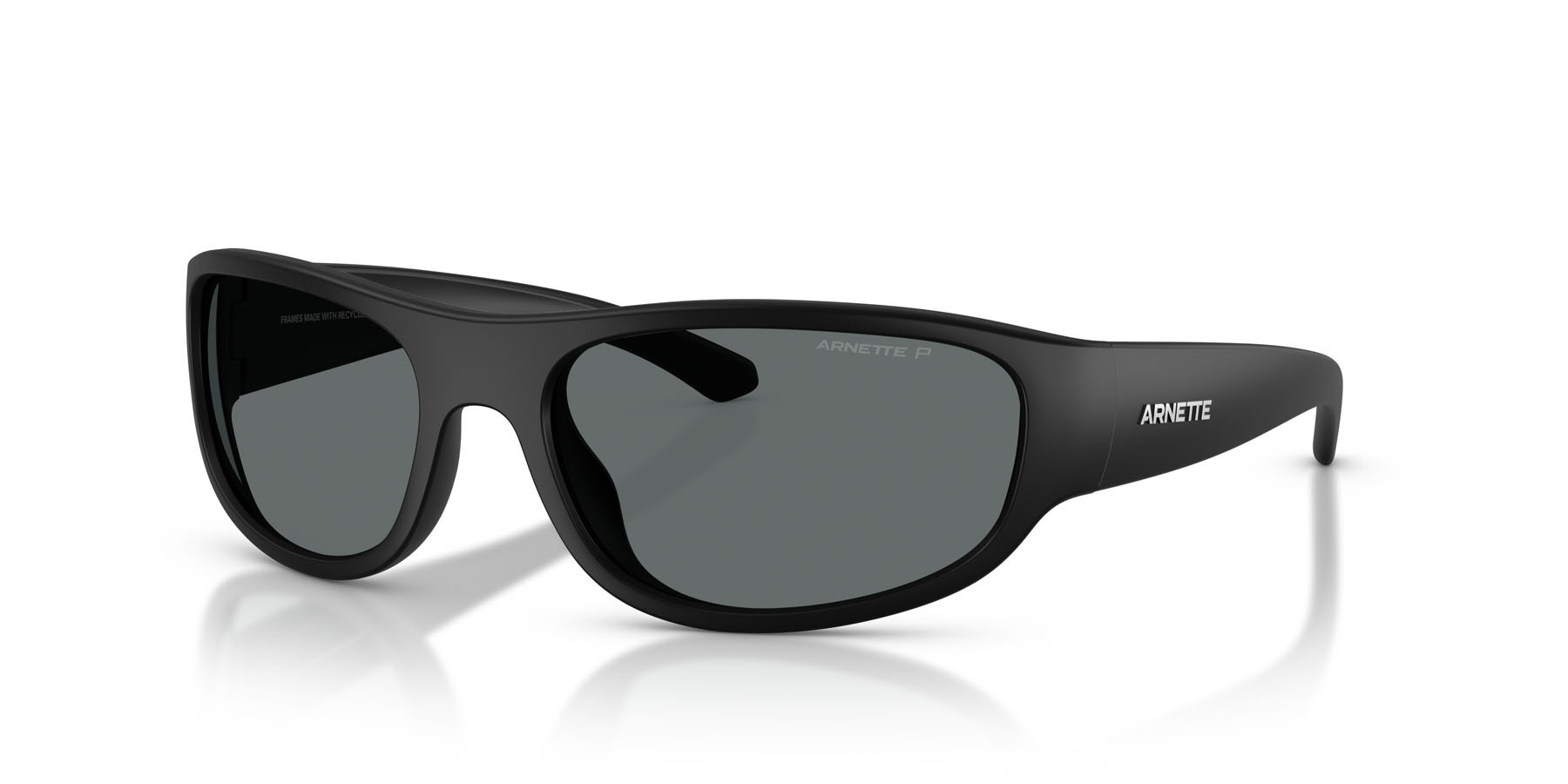 Sonnenbrillen Arnette Gondo AN 4361 (290081) farbe nero riciclato form quadratisch gläser polarized grigio scuro