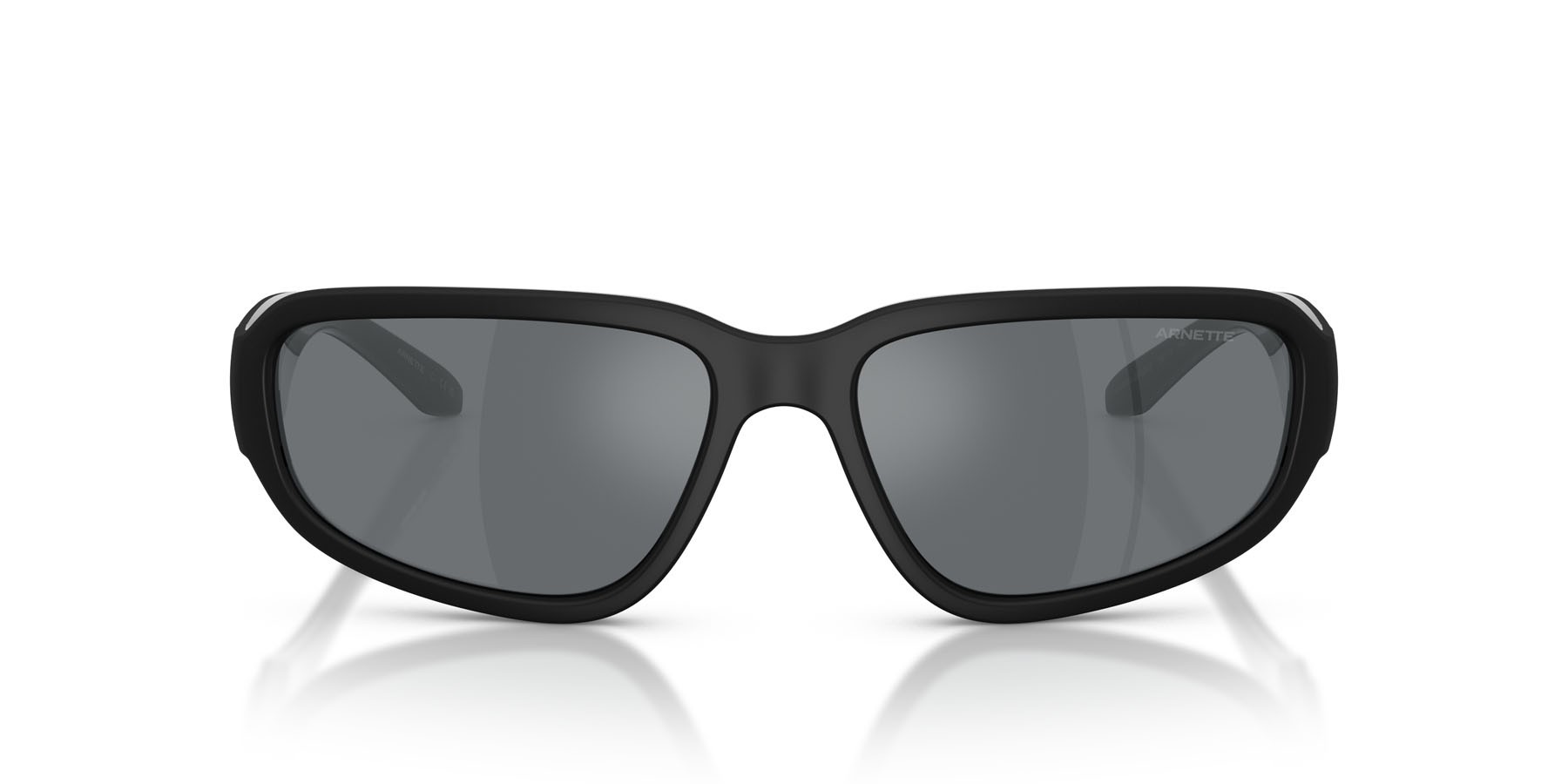 Sunglasses Arnette Goodle AN 4365 (30026G) color nero shape square lenses grigio chiaro specchiato nero