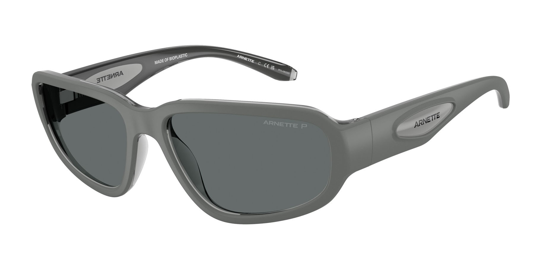 Sunglasses Arnette Goodle AN 4365 (300981) color grigio scuro trasparente shape square lenses polarized grigio scuro