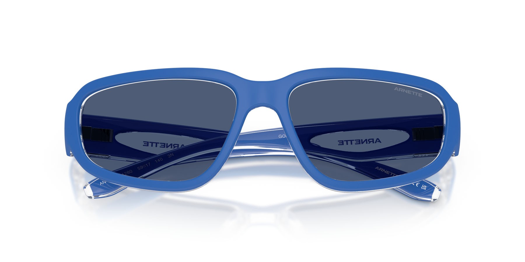 Sunglasses Arnette Goodle AN 4365 (301280) color crystal royal blue shape square lenses blu scuro