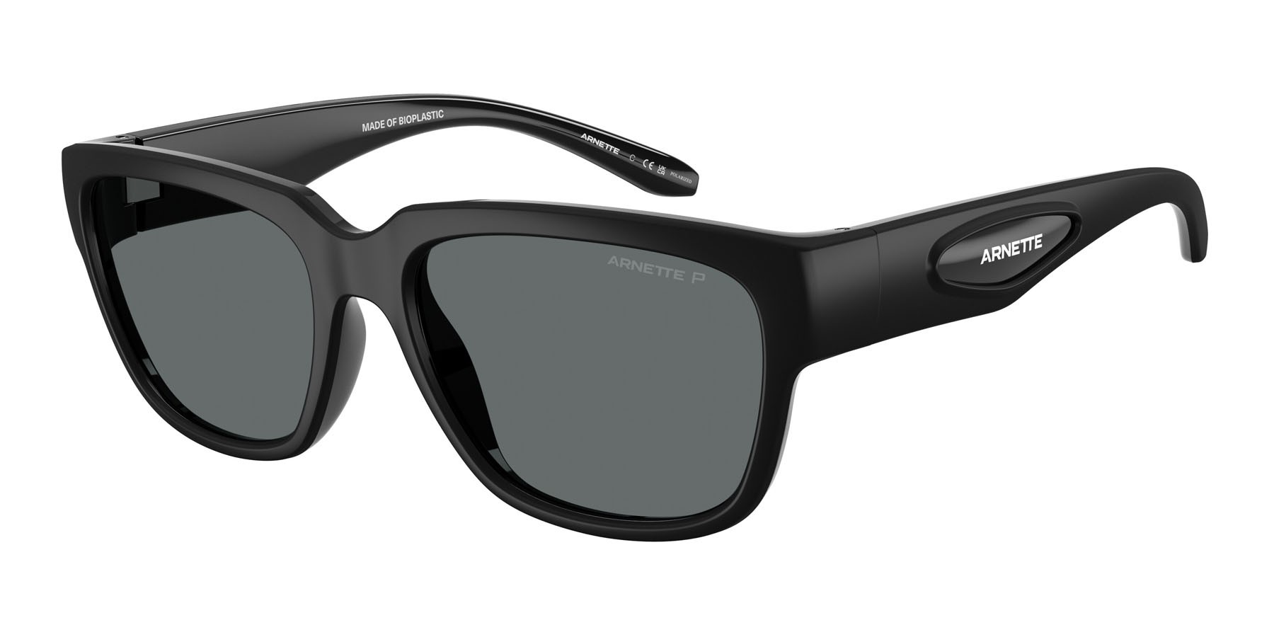 Sonnenbrillen Arnette Bounce AN 4366 (300281) farbe nero form quadratisch gläser polarized grigio scuro