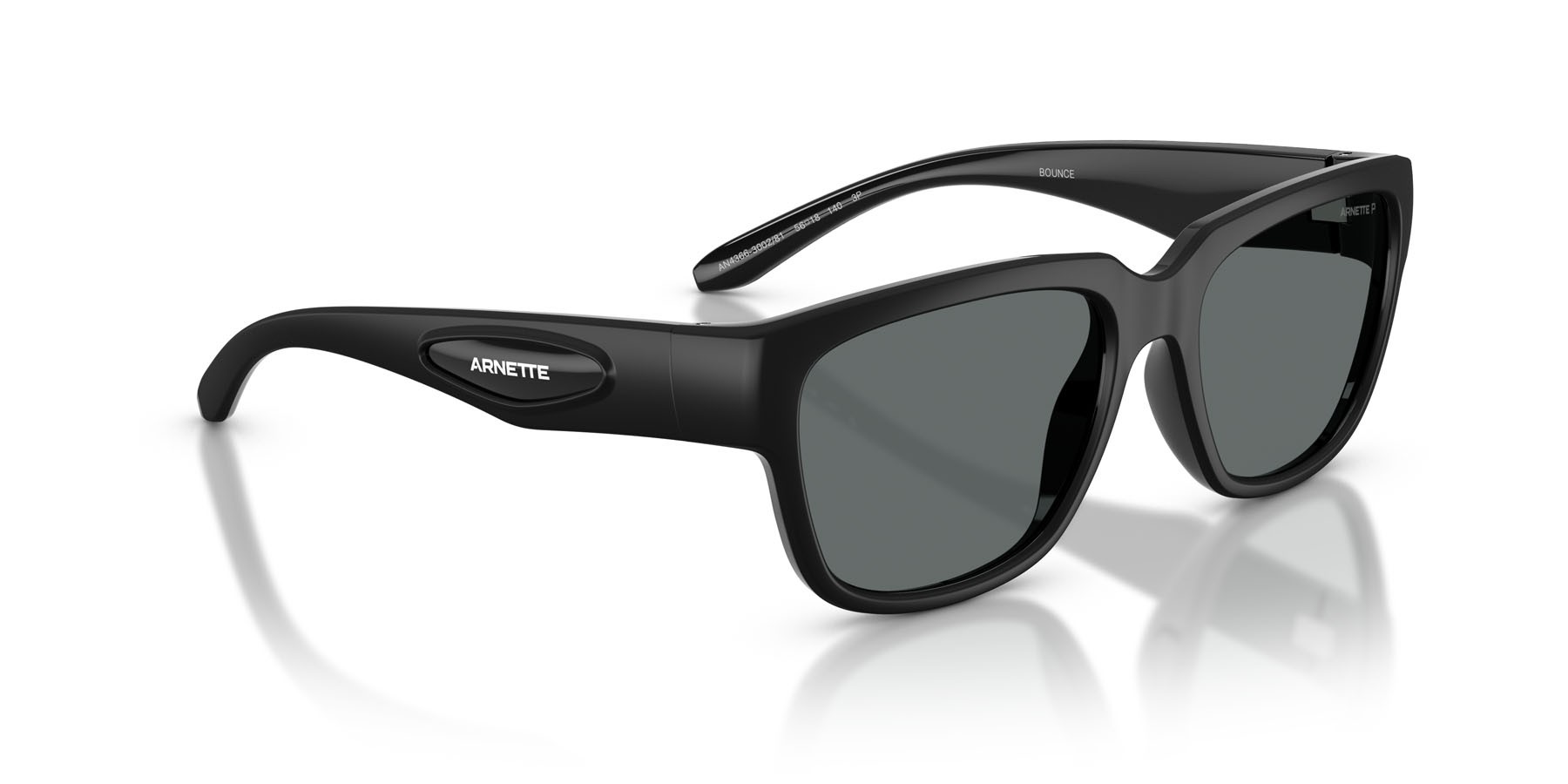 Sonnenbrillen Arnette Bounce AN 4366 (300281) farbe nero form quadratisch gläser polarized grigio scuro