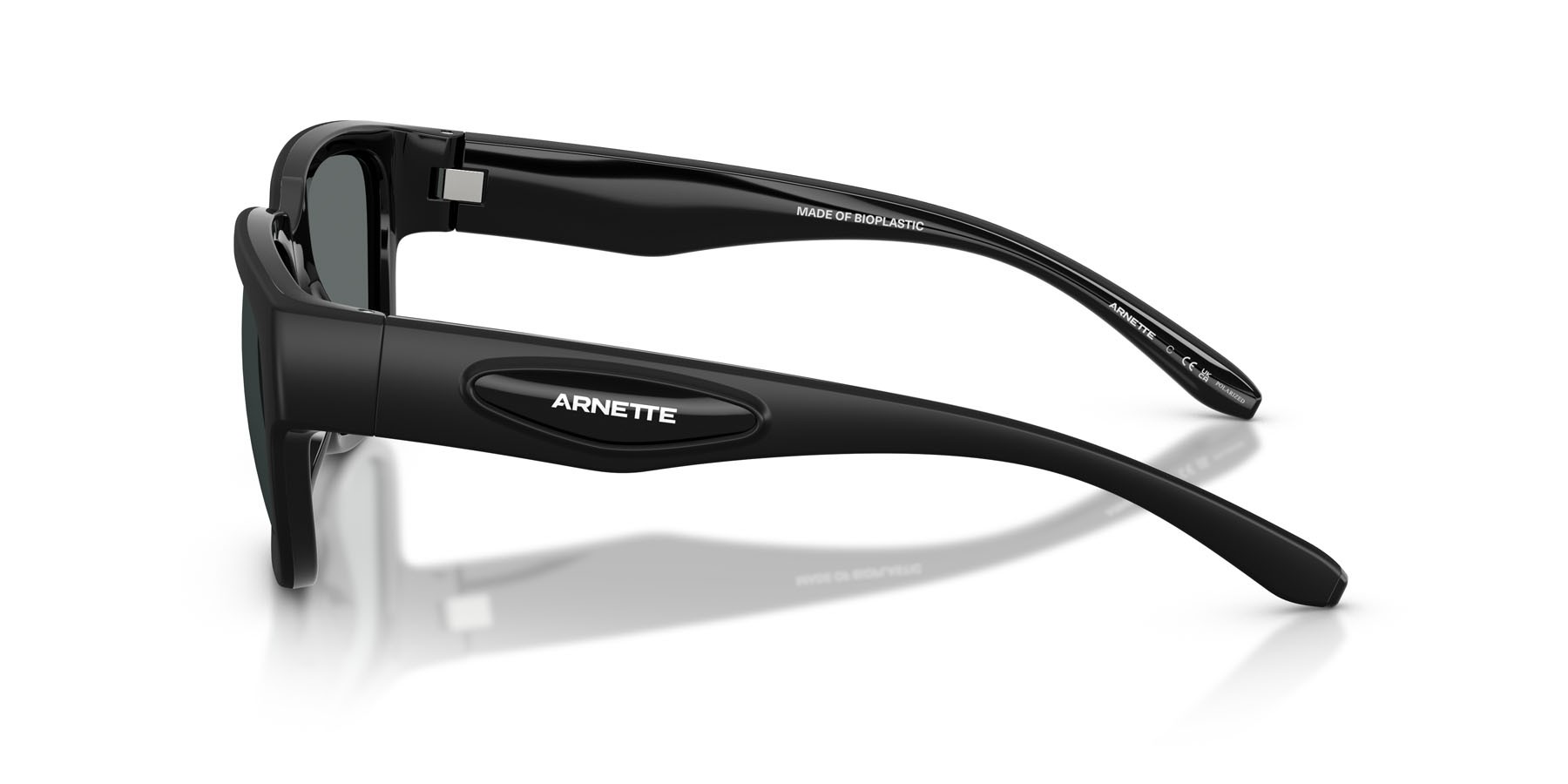 Sonnenbrillen Arnette Bounce AN 4366 (300281) farbe nero form quadratisch gläser polarized grigio scuro