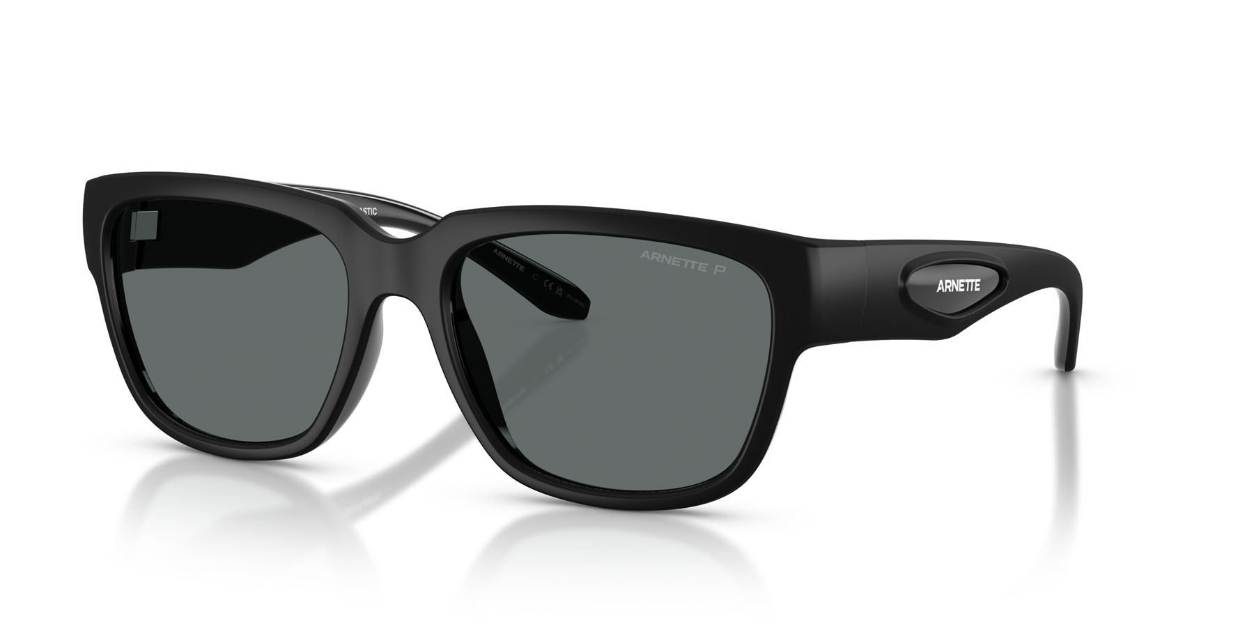 Sonnenbrillen Arnette Bounce AN 4366 (300281) farbe nero form quadratisch gläser polarized grigio scuro