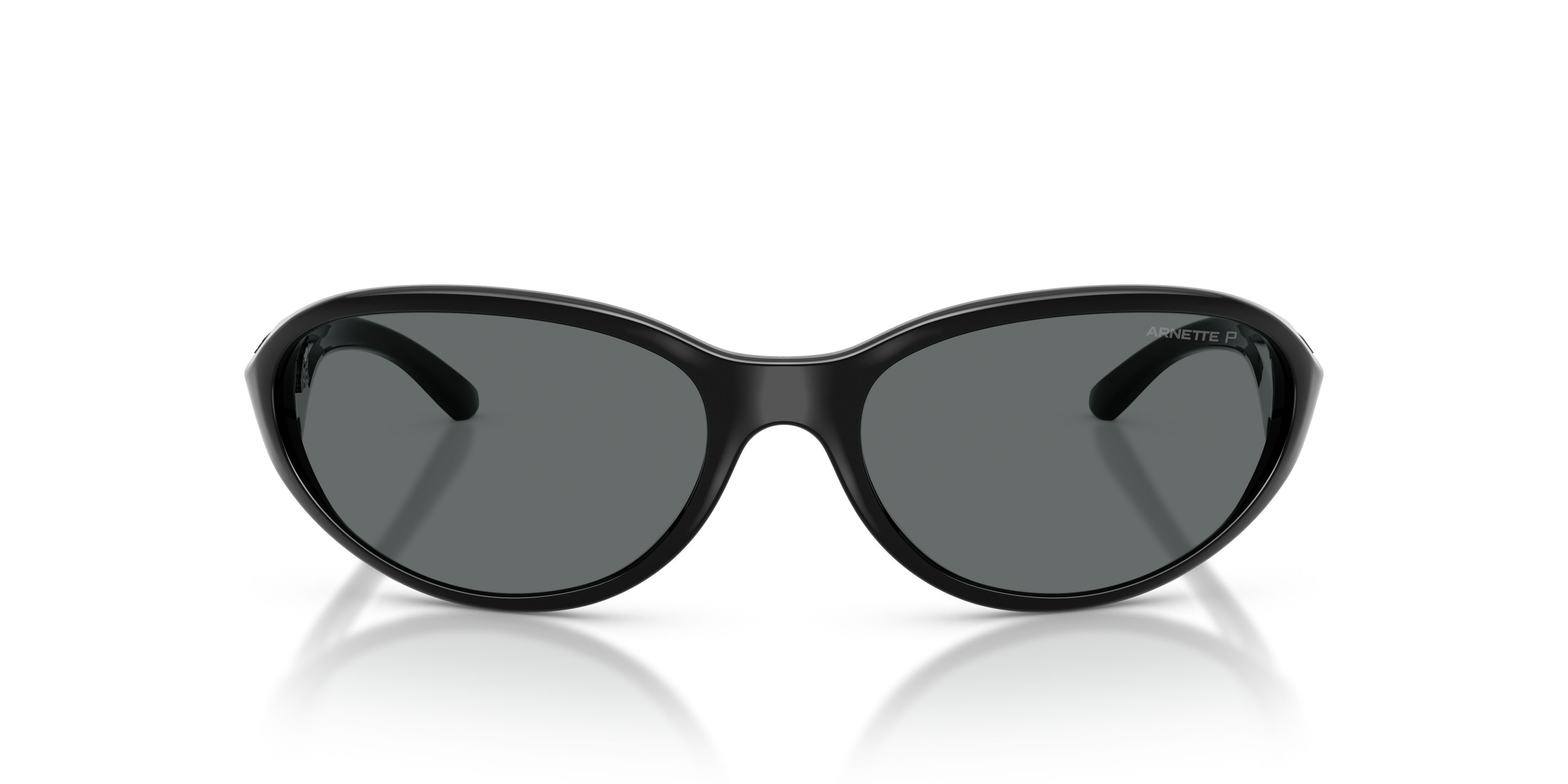 Sunglasses Arnette Raven AN 4368 (290081) color nero riciclato shape oval lenses polarized grigia